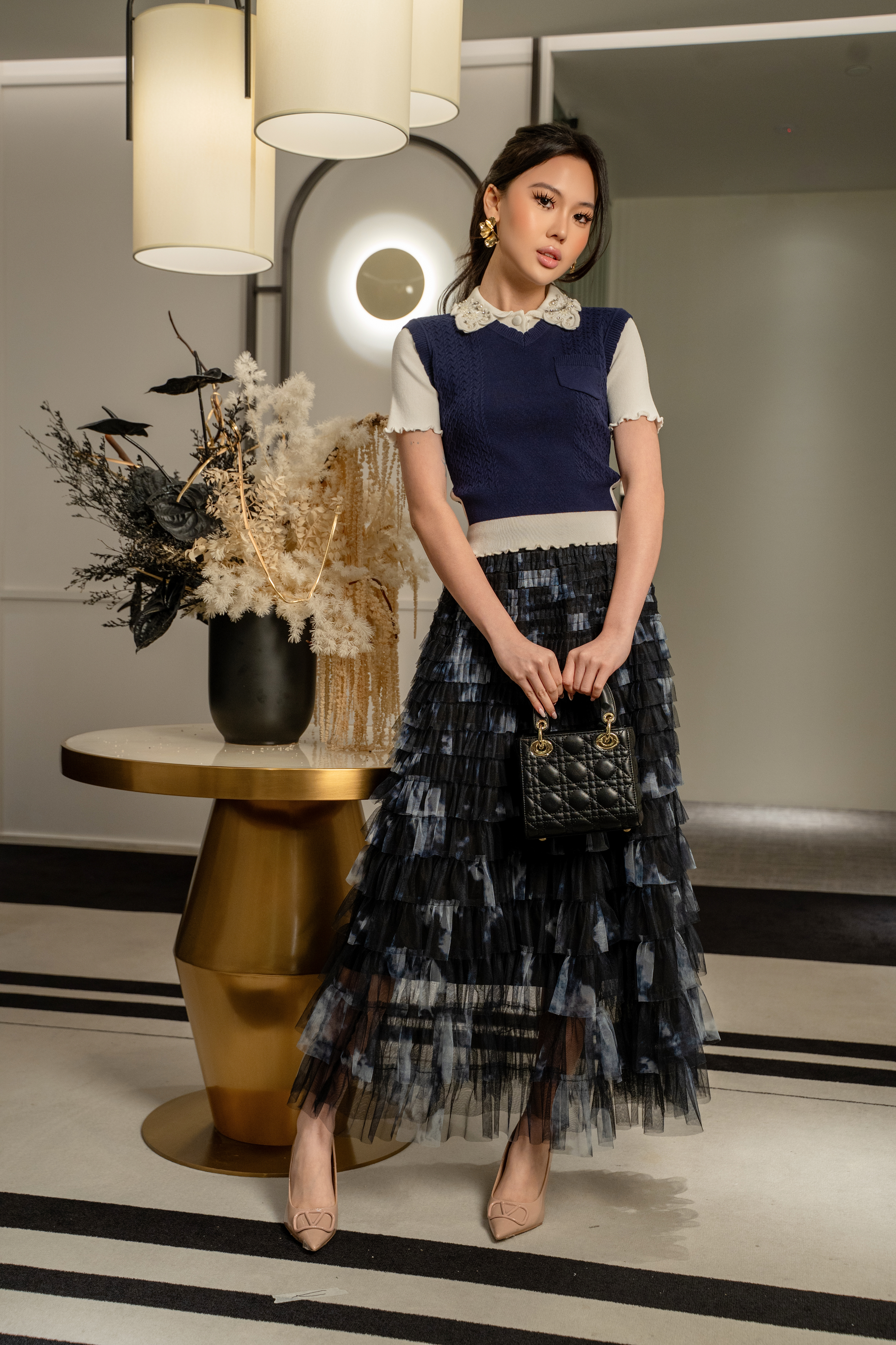 Tiered Tulle Ruffle Skirt MC2161