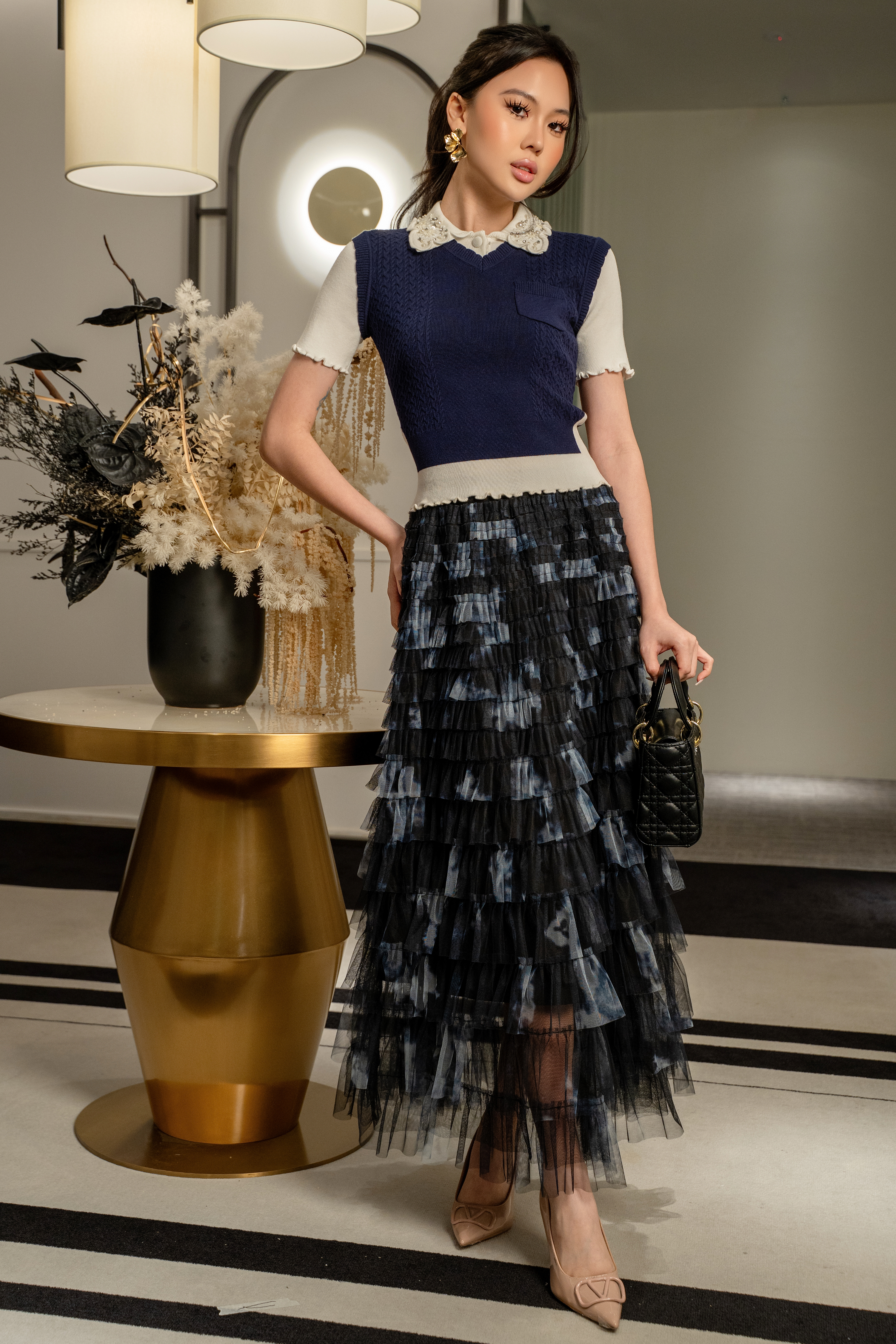 Tiered Tulle Ruffle Skirt MC2161