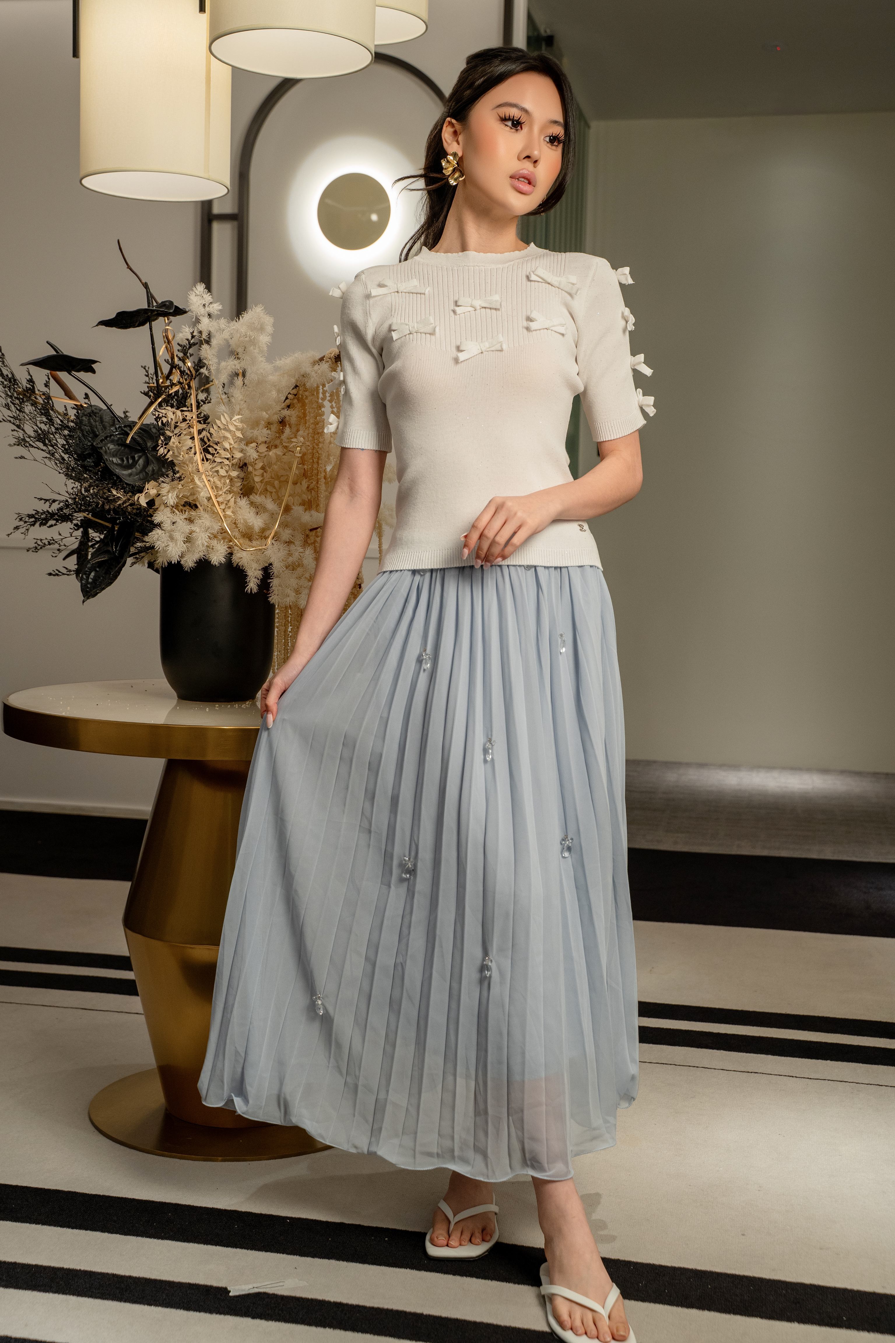 Flow Pleated Maxi Skirt MC2160