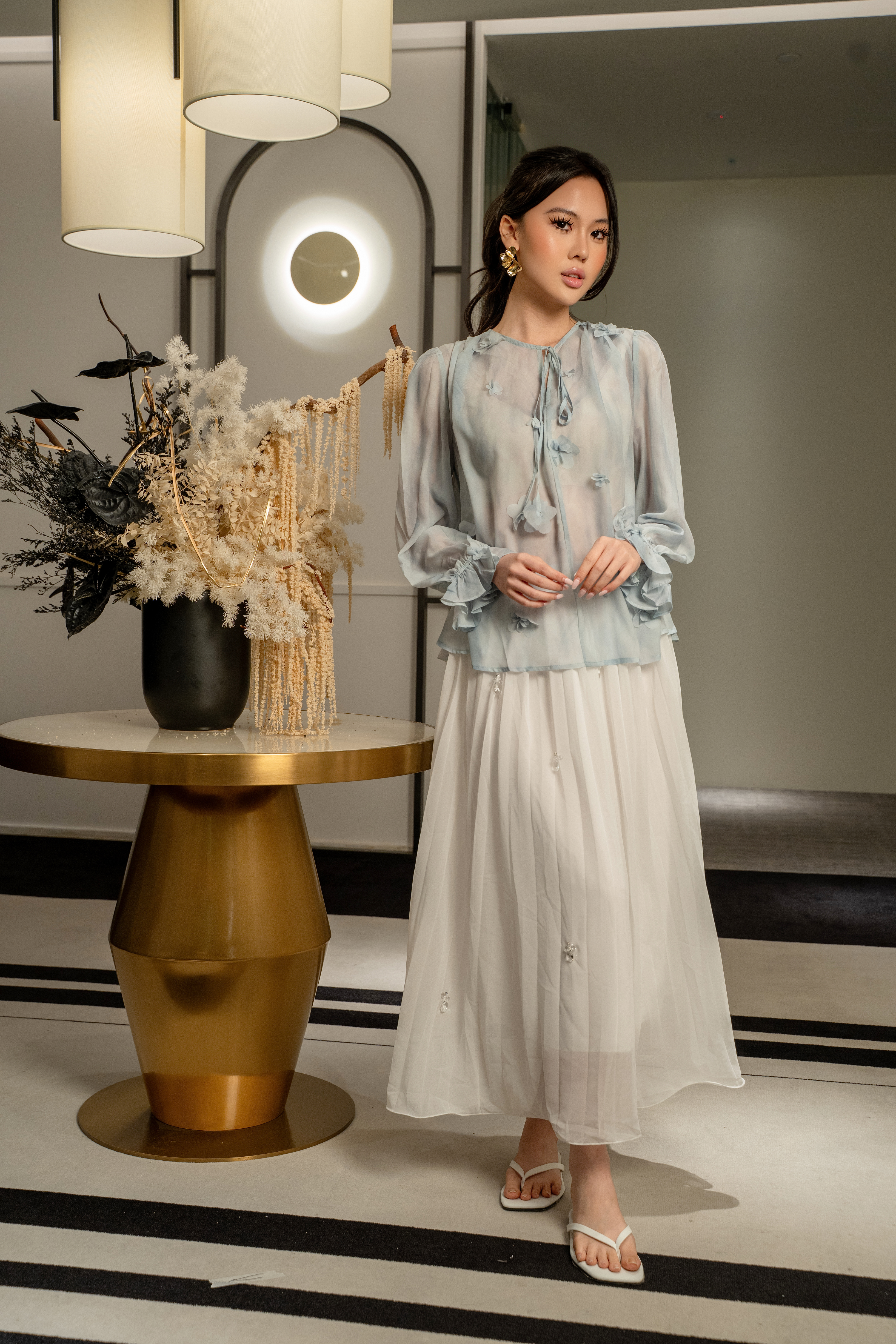 Flow Pleated Maxi Skirt MC2160