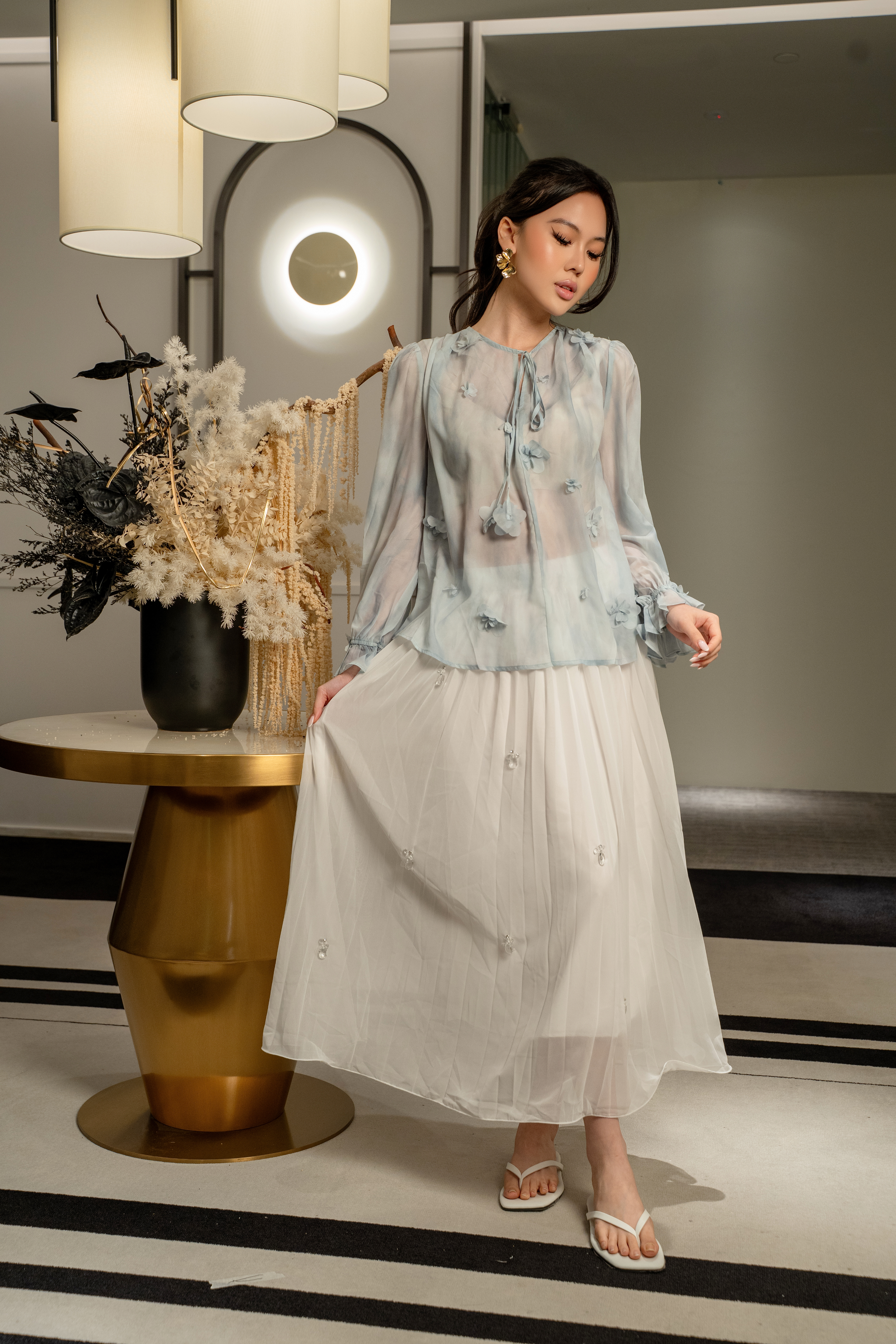 Flow Pleated Maxi Skirt MC2160