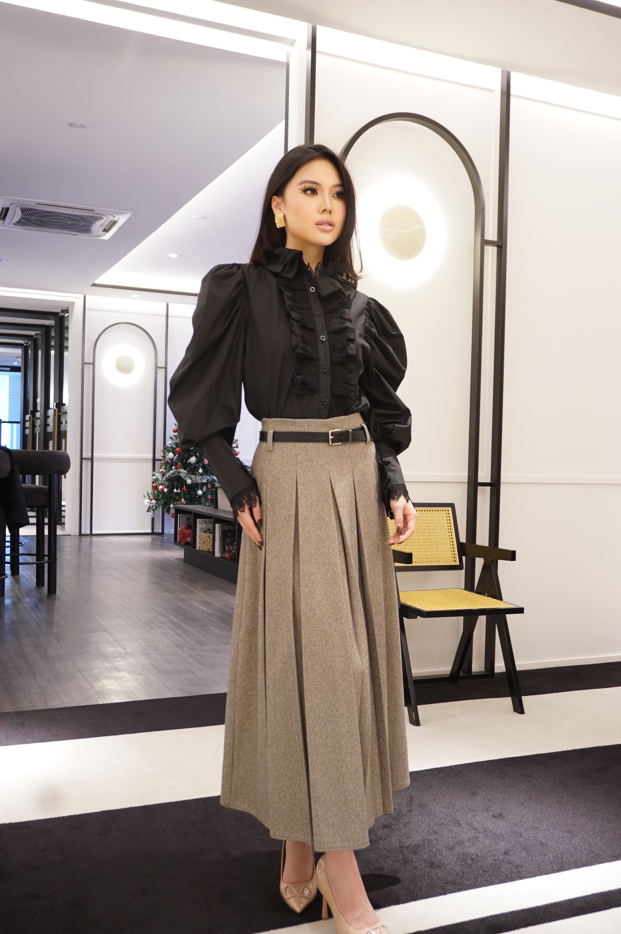 Noir Grace Ruffle Blouse MC2059