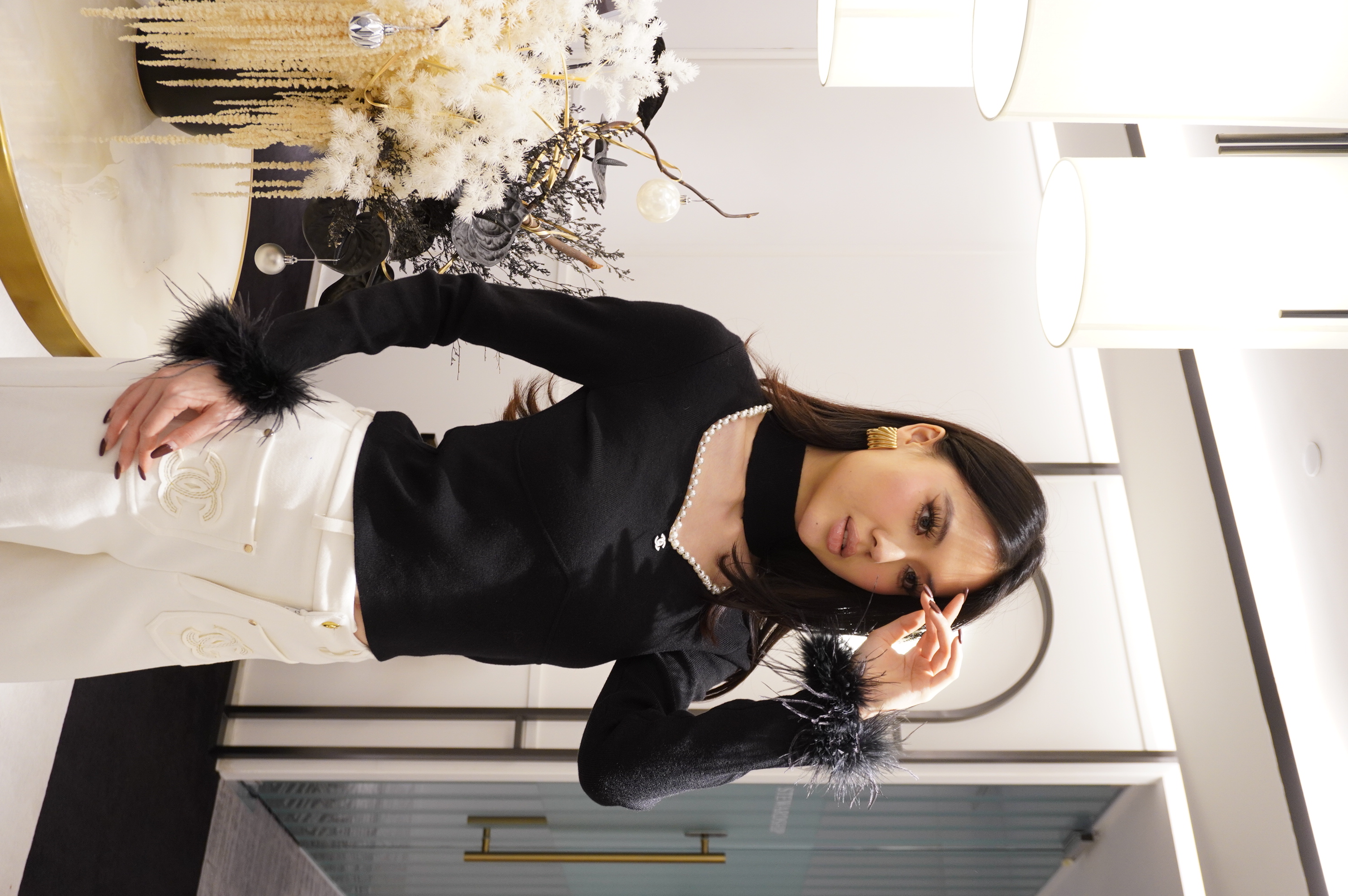 Celeste Pearl Choker Top MC2061