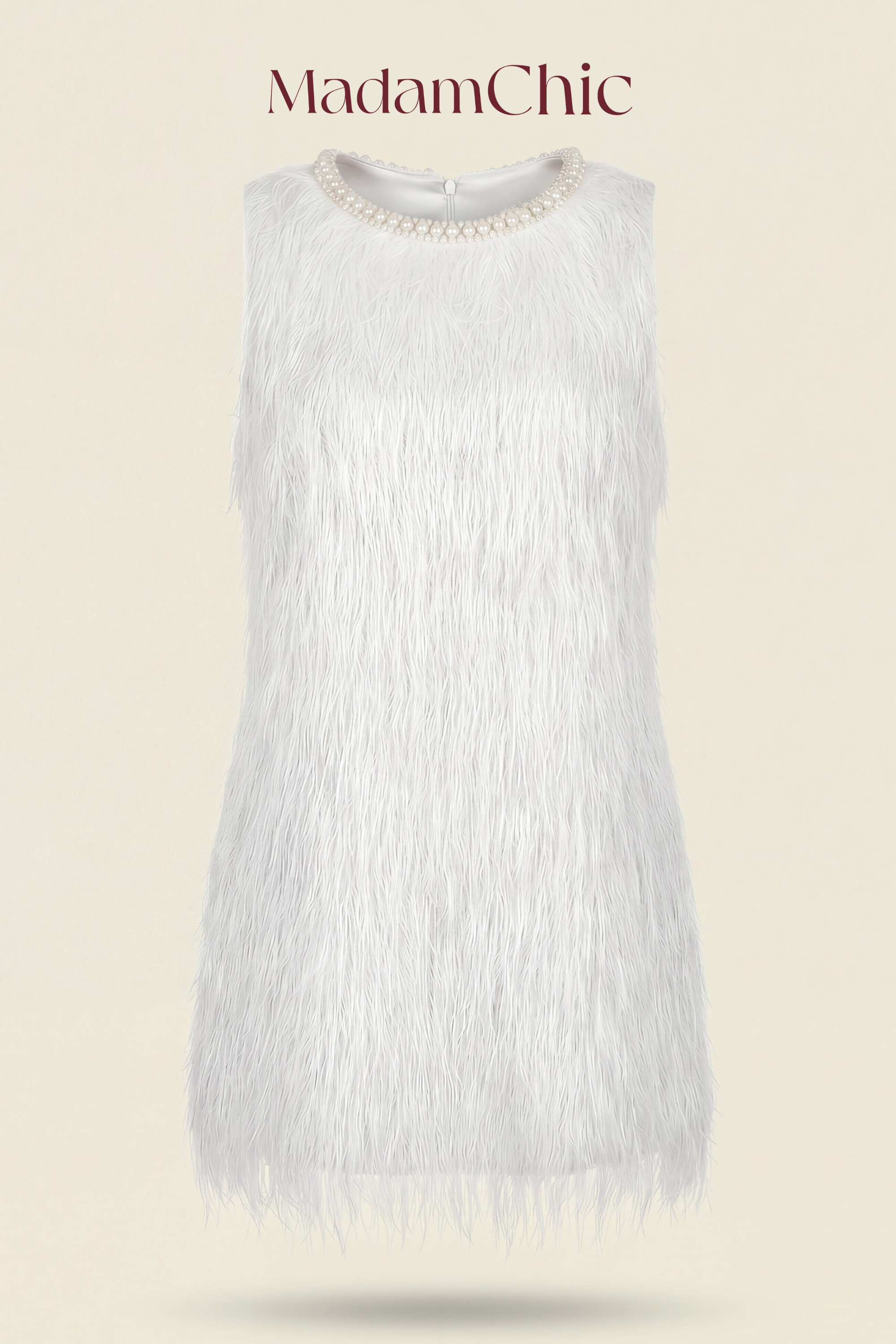 Feather Texture Sleeveless Dress MC2157