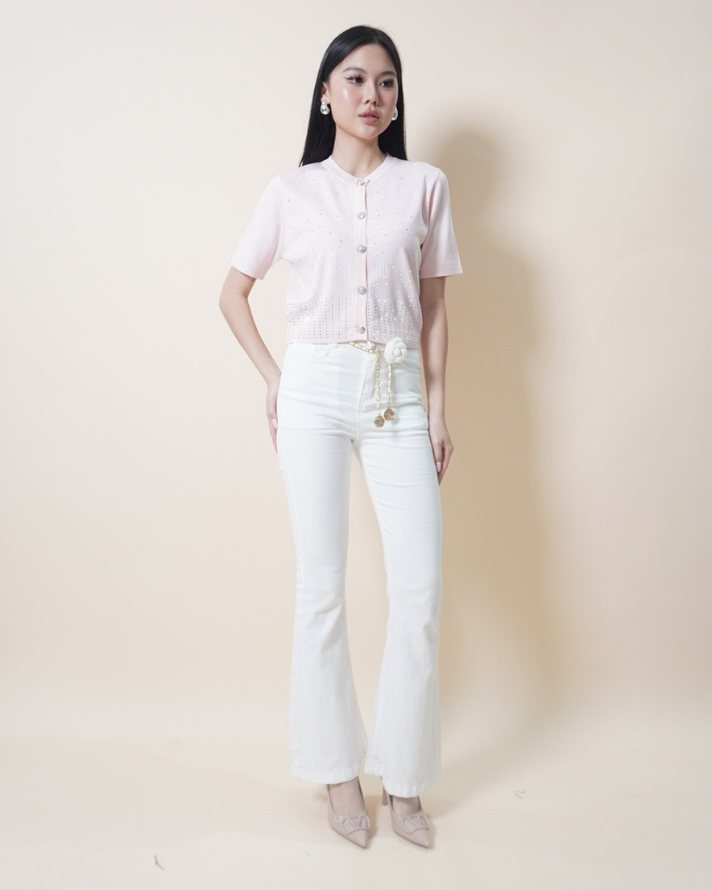 Shimmer Button-Down Tee CC734
