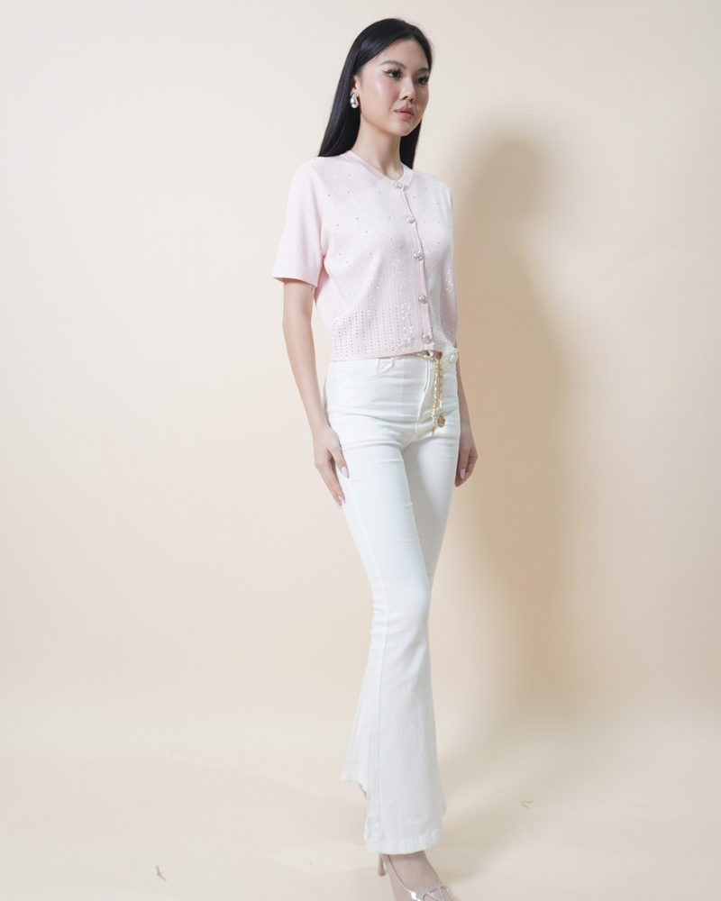 Shimmer Button-Down Tee CC734
