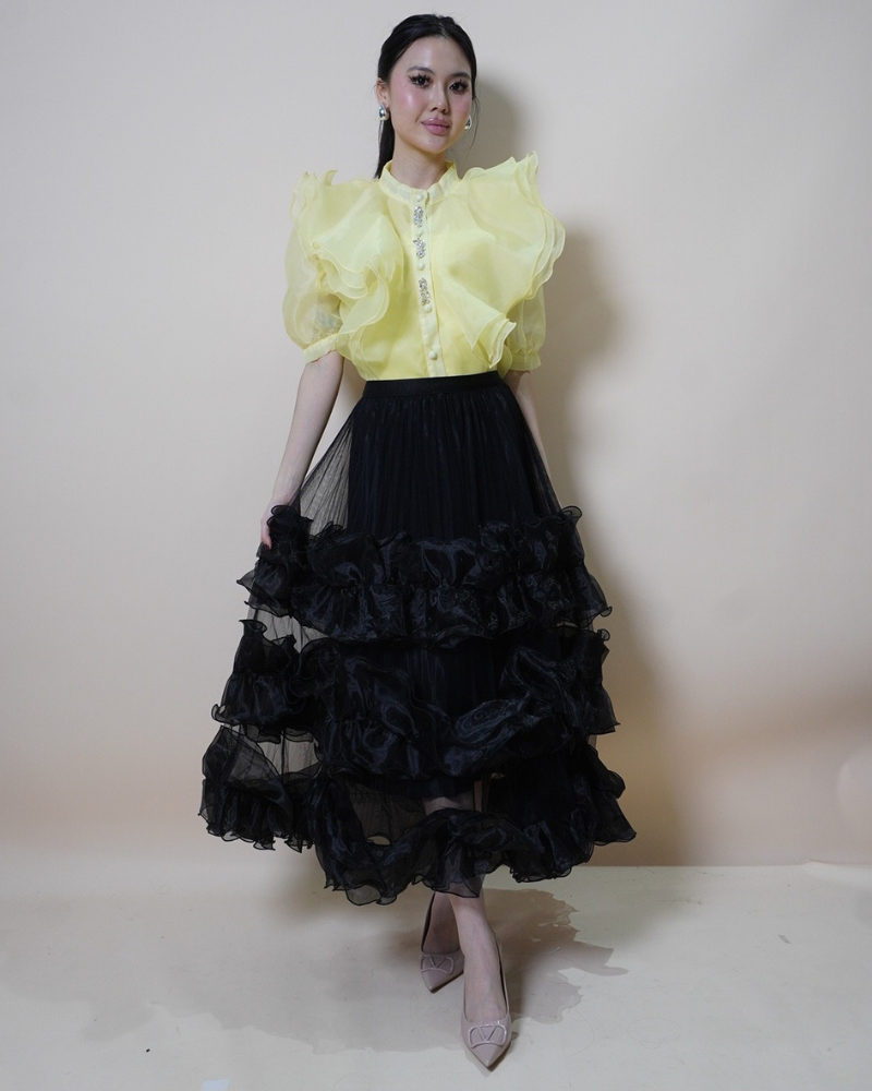 Petal Tiered Maxi Skirt CC1180