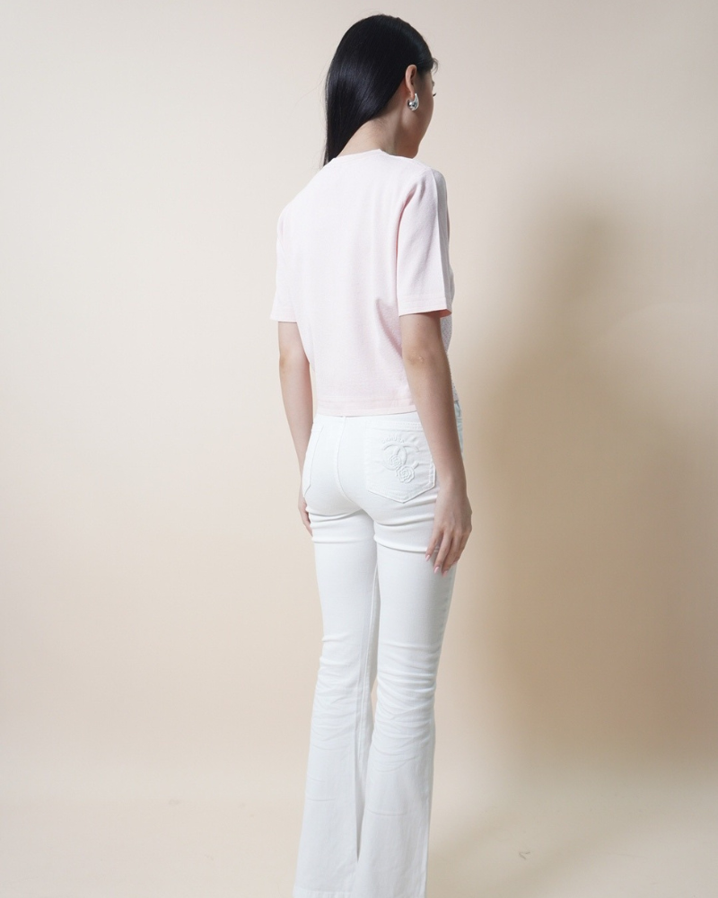 Shimmer Button-Down Tee CC734