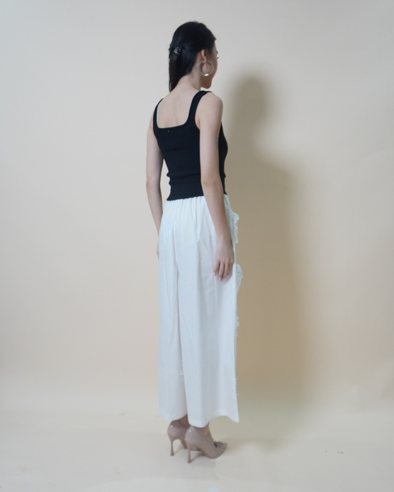 Ivory Buttoned Tank CC711