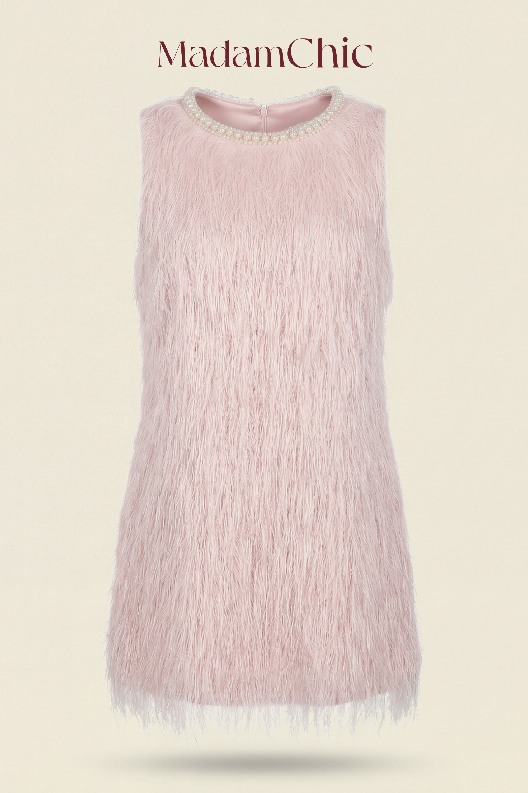 Feather Texture Sleeveless Dress MC2157