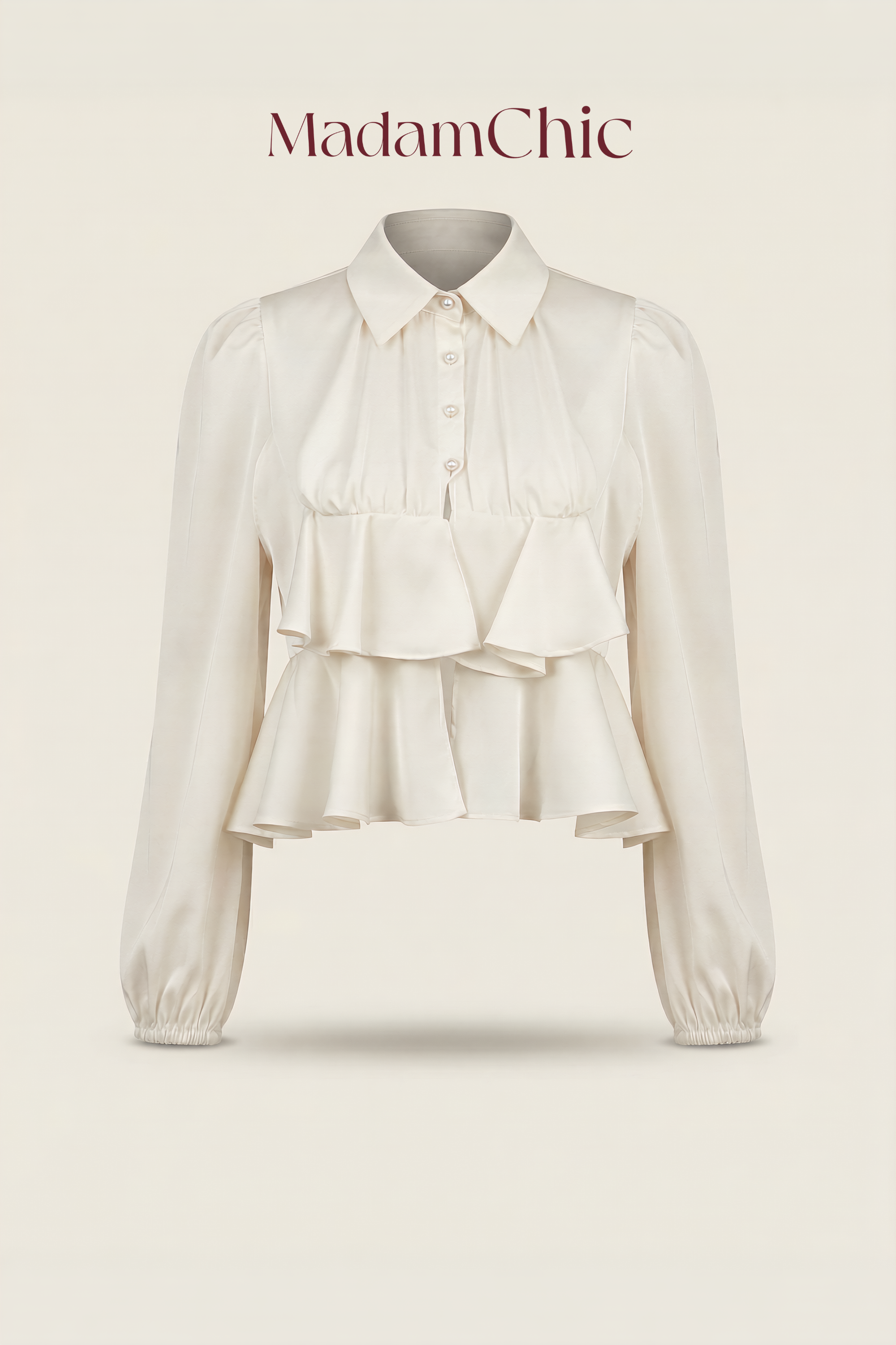 Soft Ruffle Button Blouse MC2152