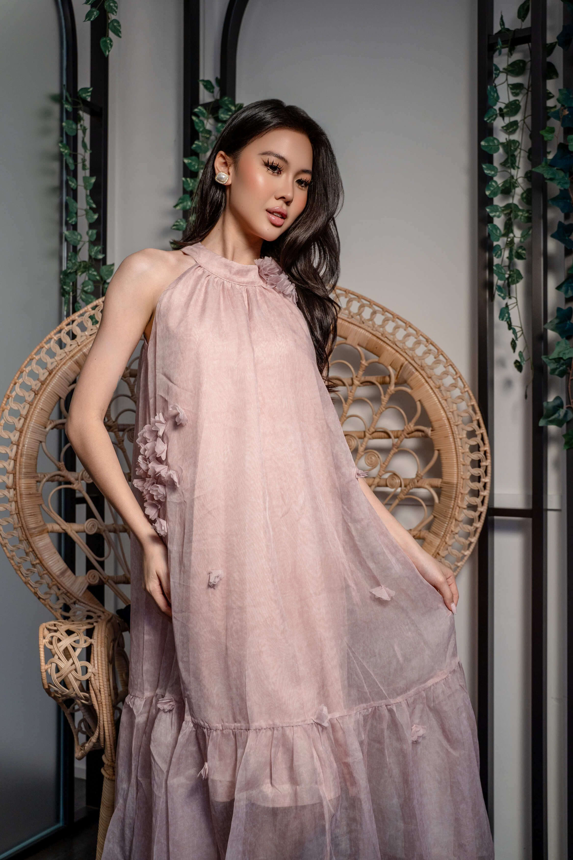 Soft Bloom Halter Dress MC2128