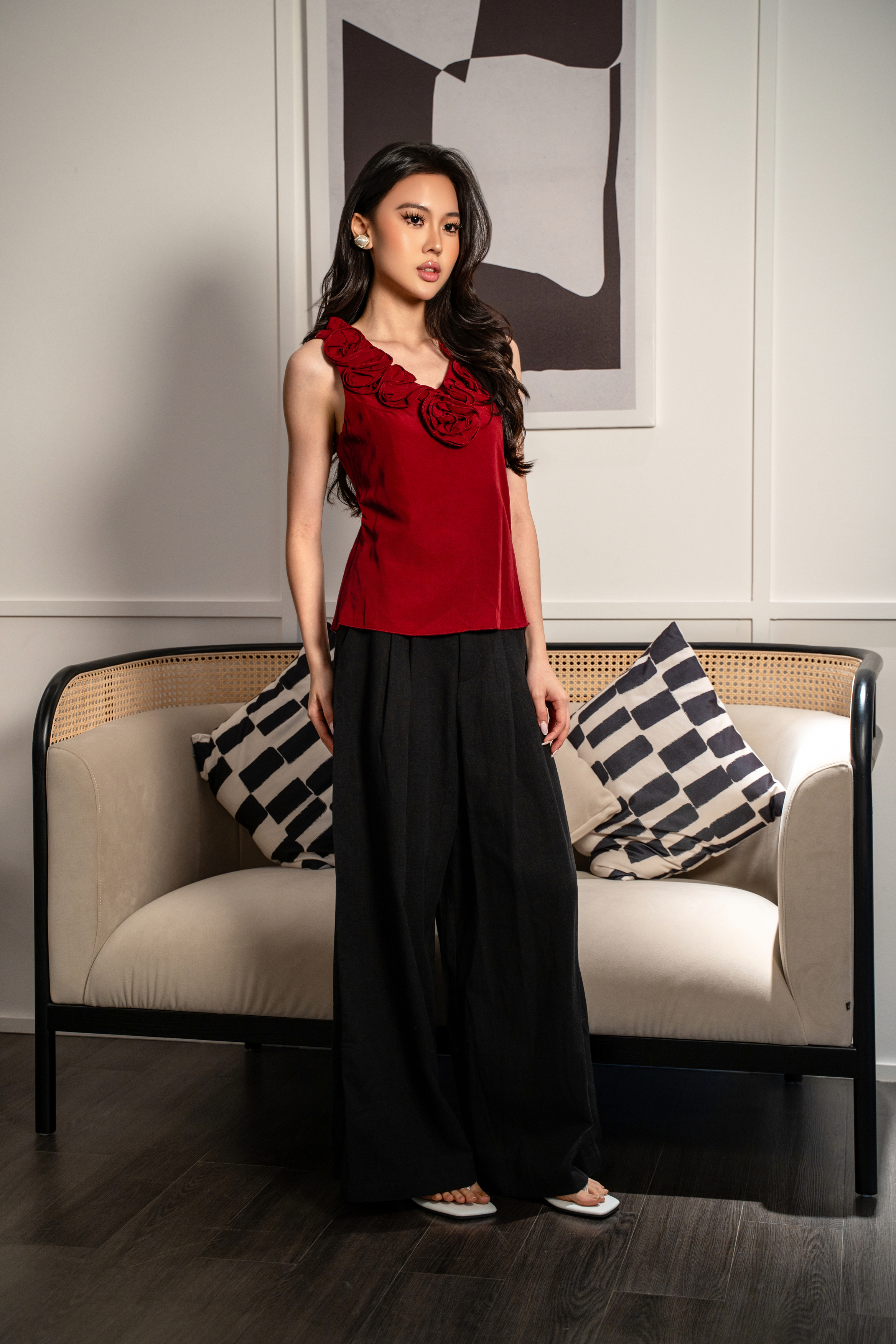 Linen Pleat Wide Pants MC2129
