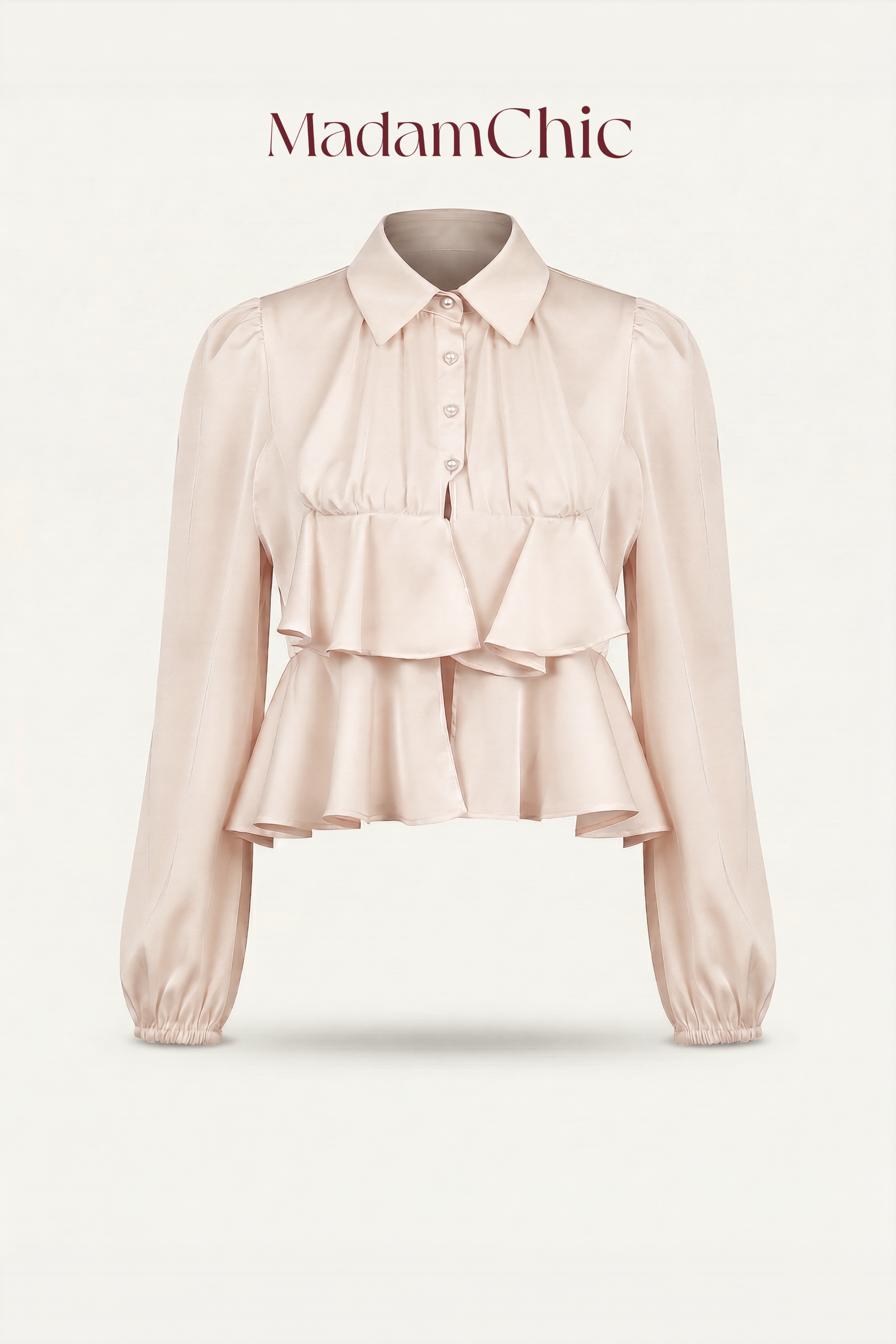 Soft Ruffle Button Blouse MC2152