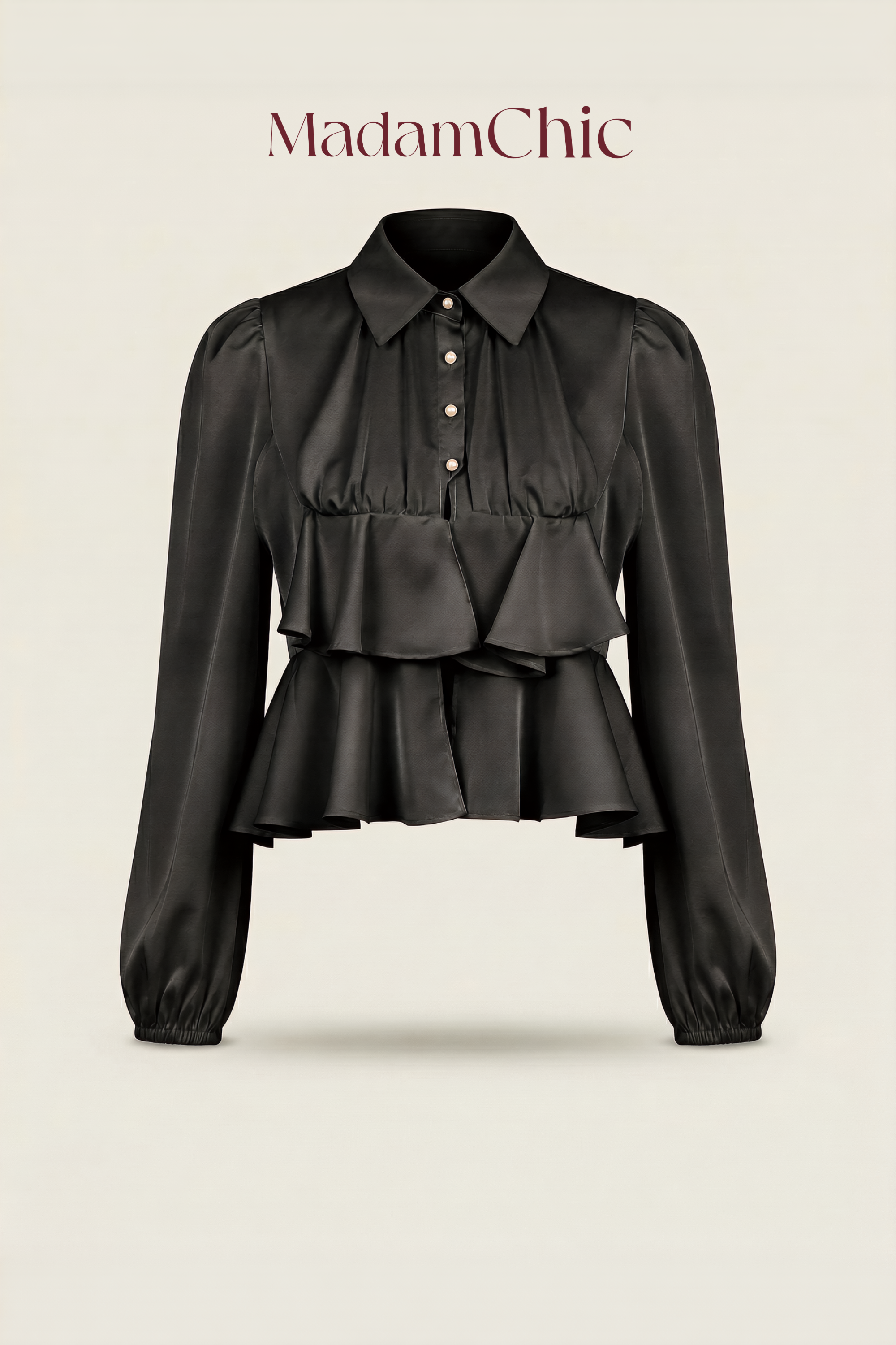 Soft Ruffle Button Blouse MC2152