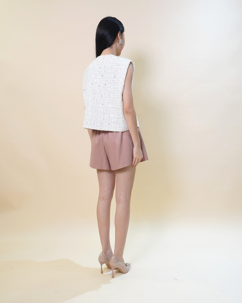 Blush Leatherette Shorts CC138