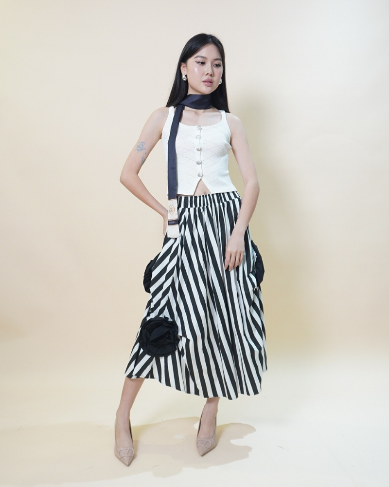 Rosette Midi Skirt CC417
