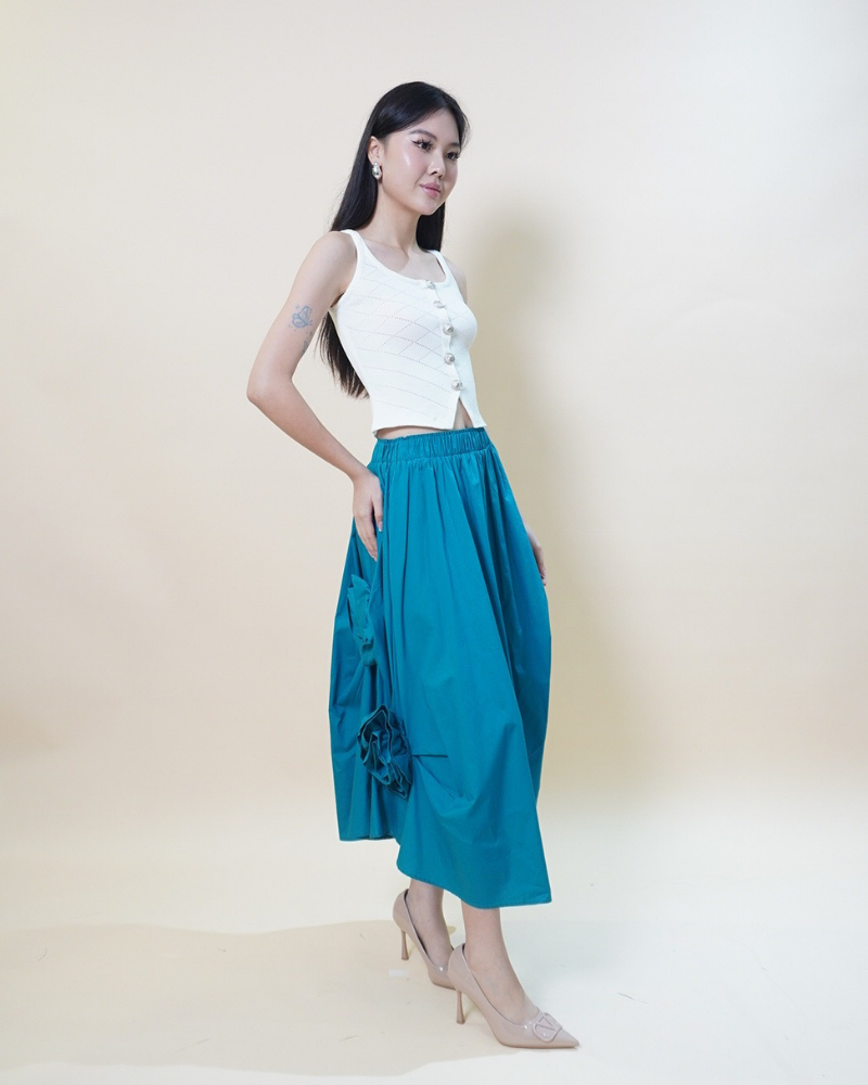 Rosette Midi Skirt CC417