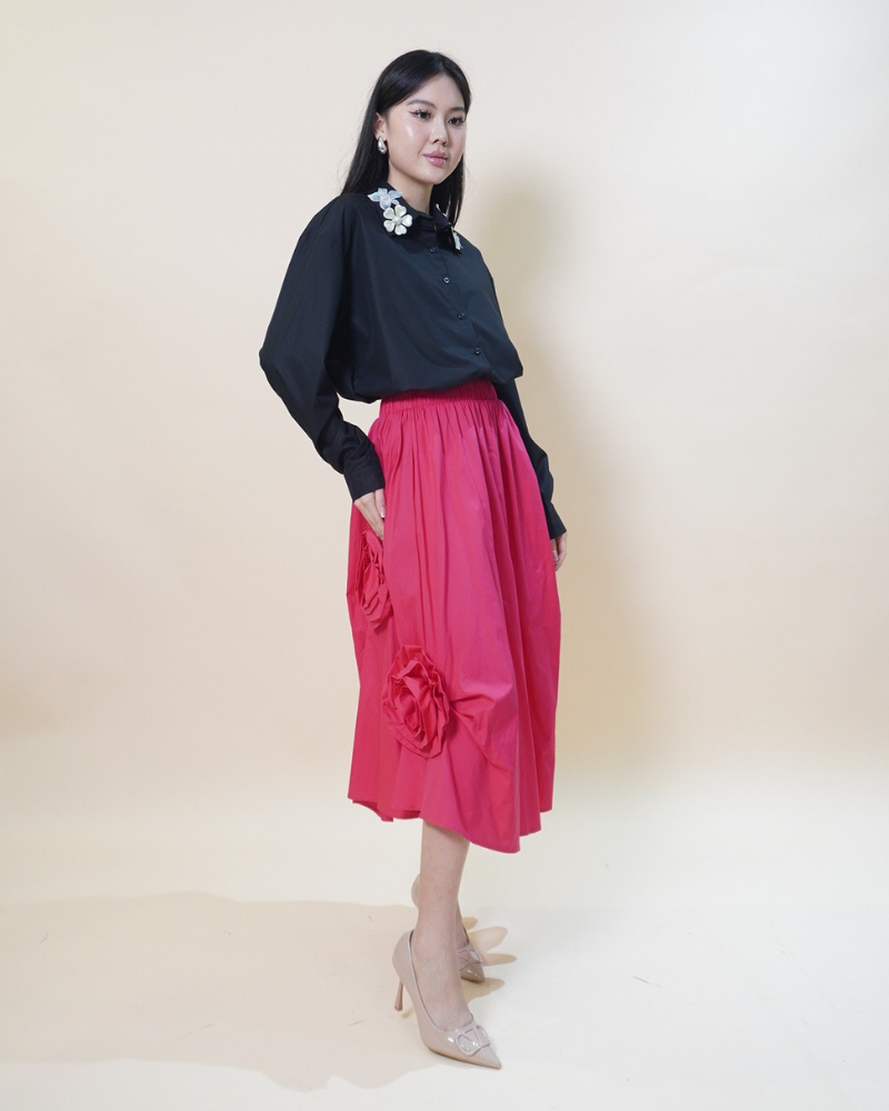 Rosette Midi Skirt CC417