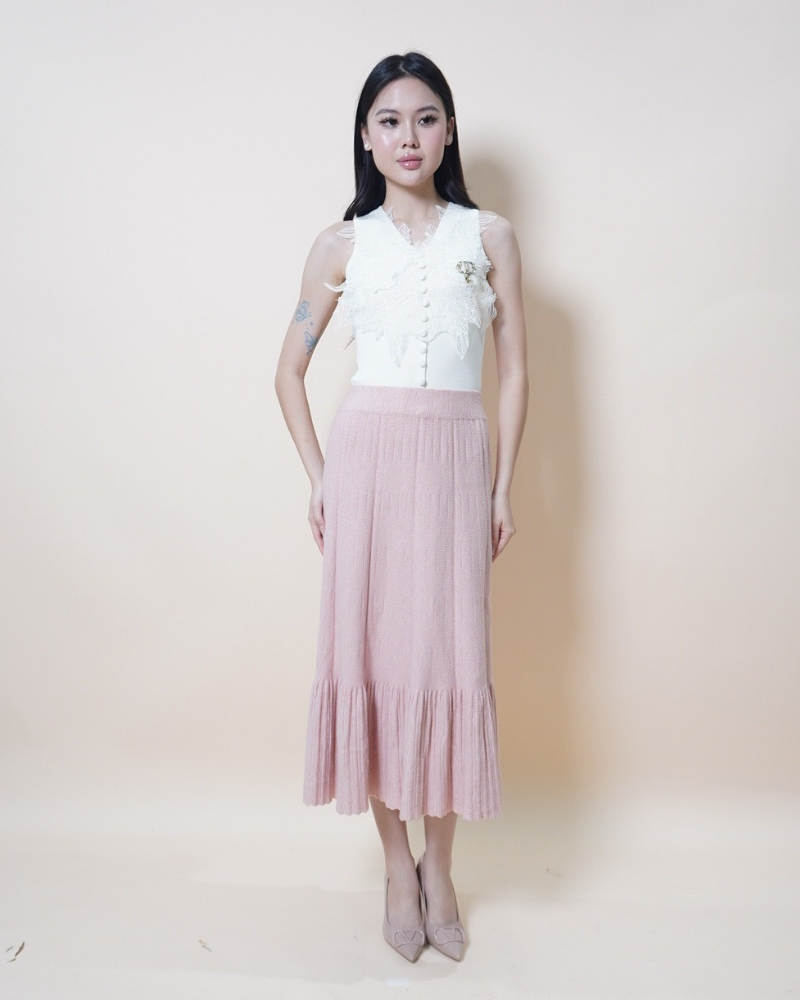Grace Pleat Midi Skirt CC104