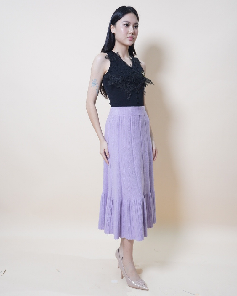 Grace Pleat Midi Skirt CC104