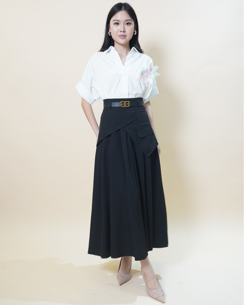 Floral Accent Shirt CC757