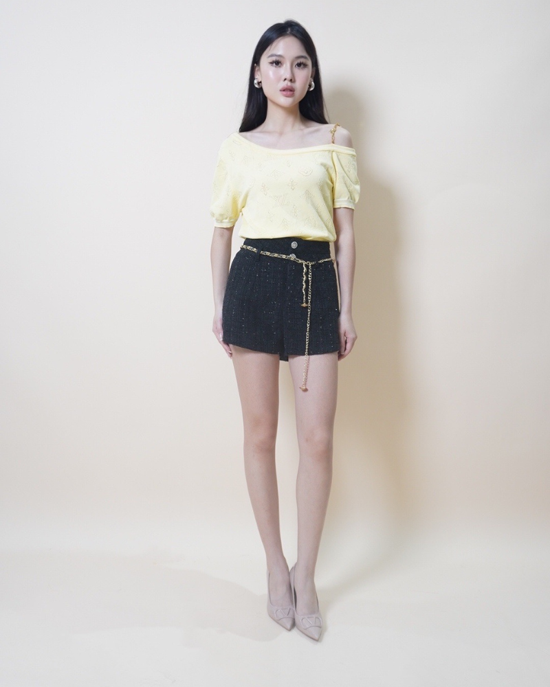 Golden Chain Knit Top CC743