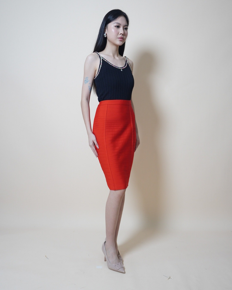 Crystal-Trim Knit Camisole CC334A