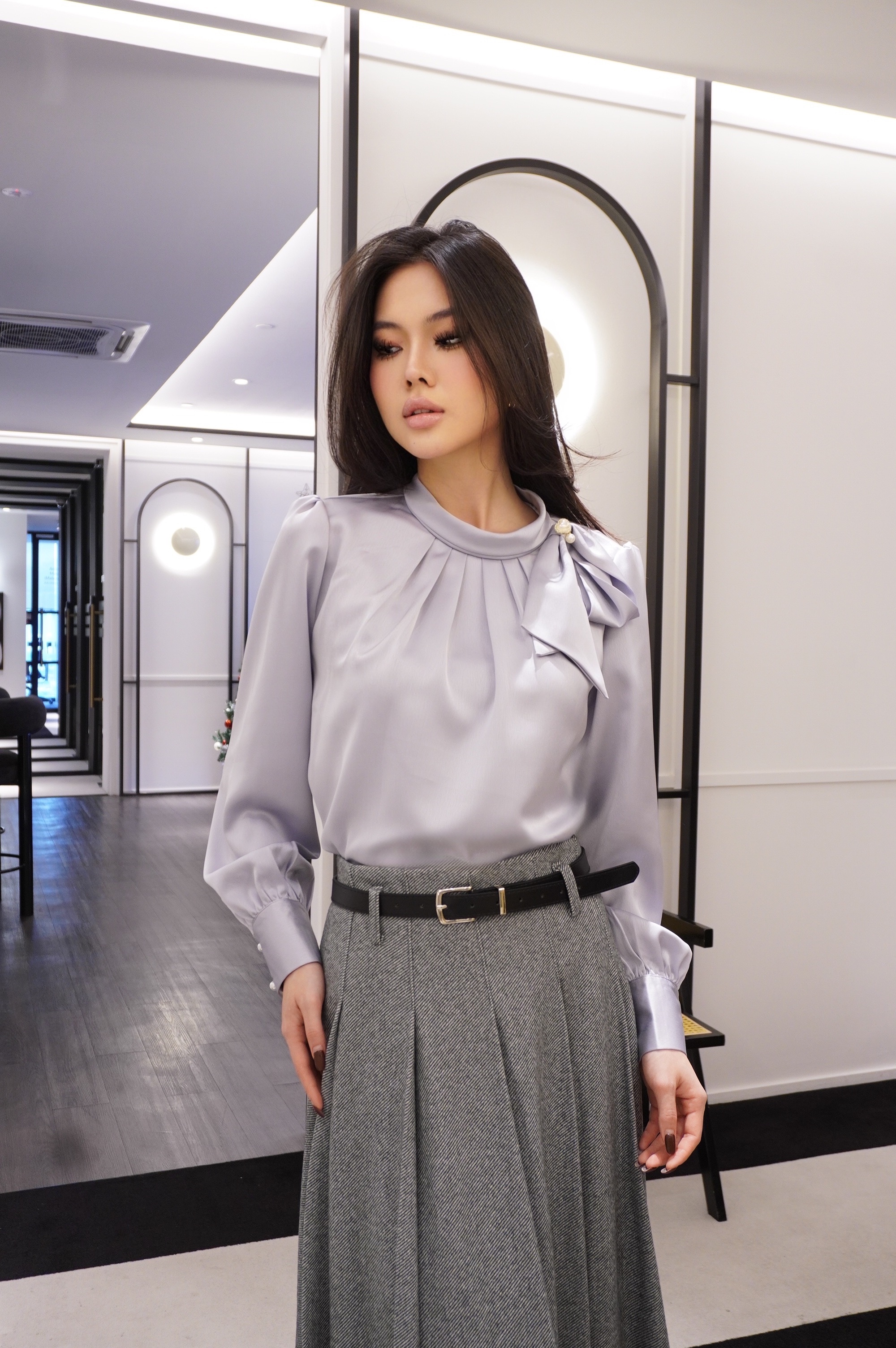 Celeste Draped Neck Blouse MC2060