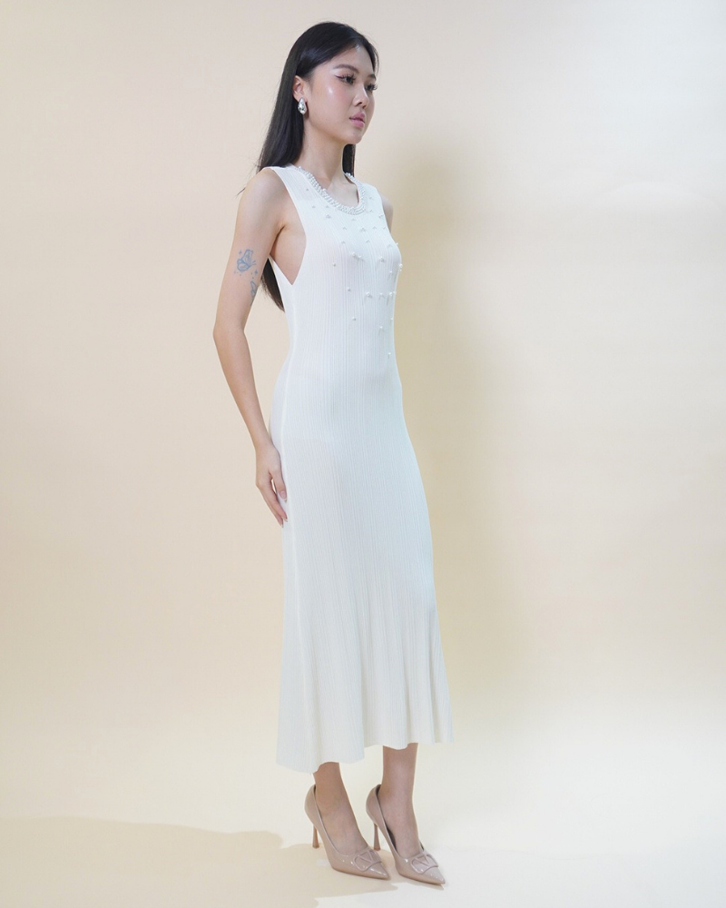 Pearl Elegance Midi Dress CC691