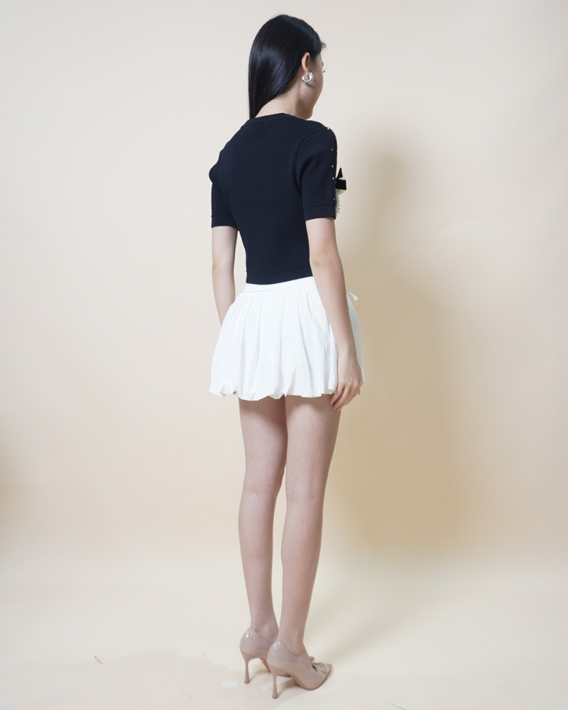 Bubble Hem Mini Skirt CC913