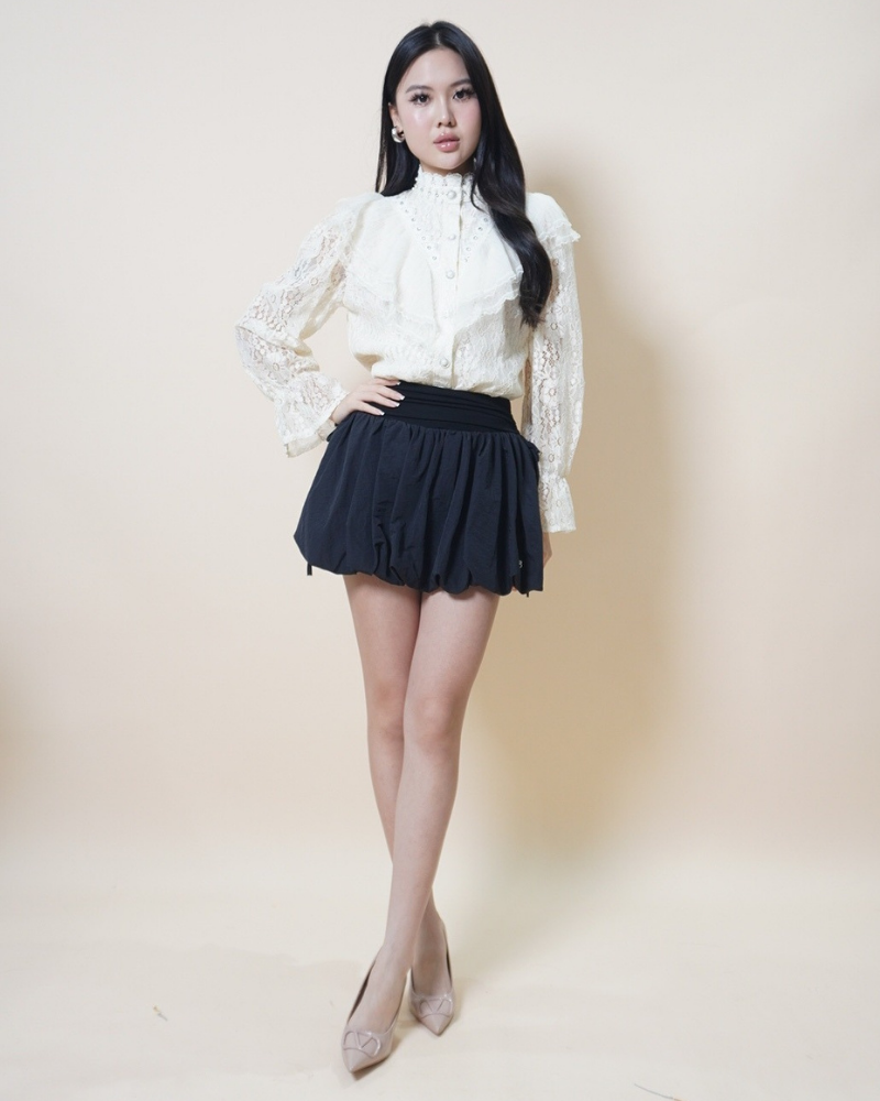 Bubble Hem Mini Skirt CC913
