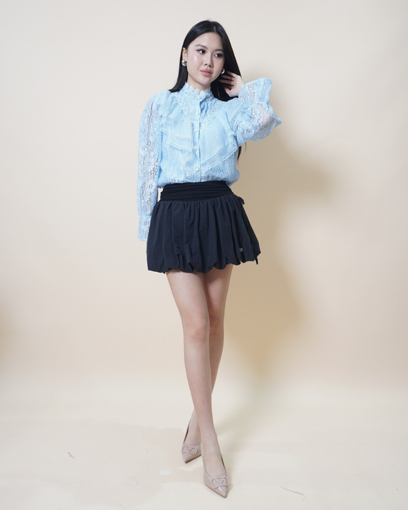 Romance Lace Ruffle Blouse CC1022