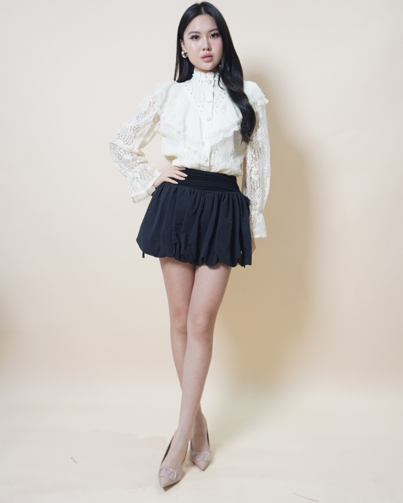 Romance Lace Ruffle Blouse CC1022