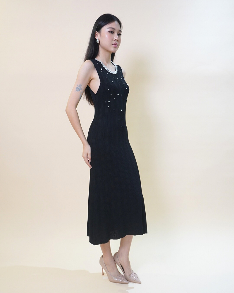 Pearl Elegance Midi Dress CC691