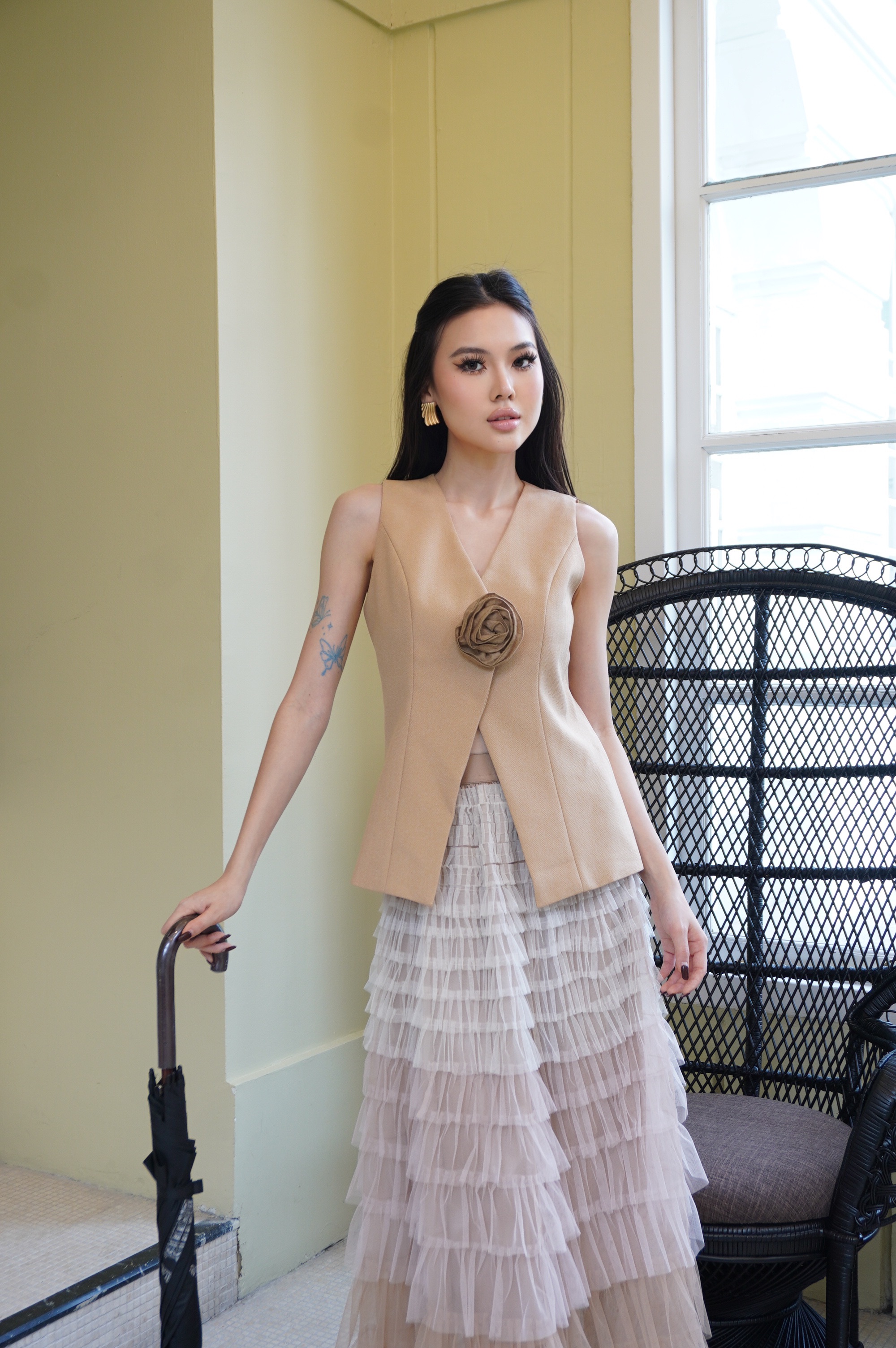 Roselle Sculpted Vest Top MC2043