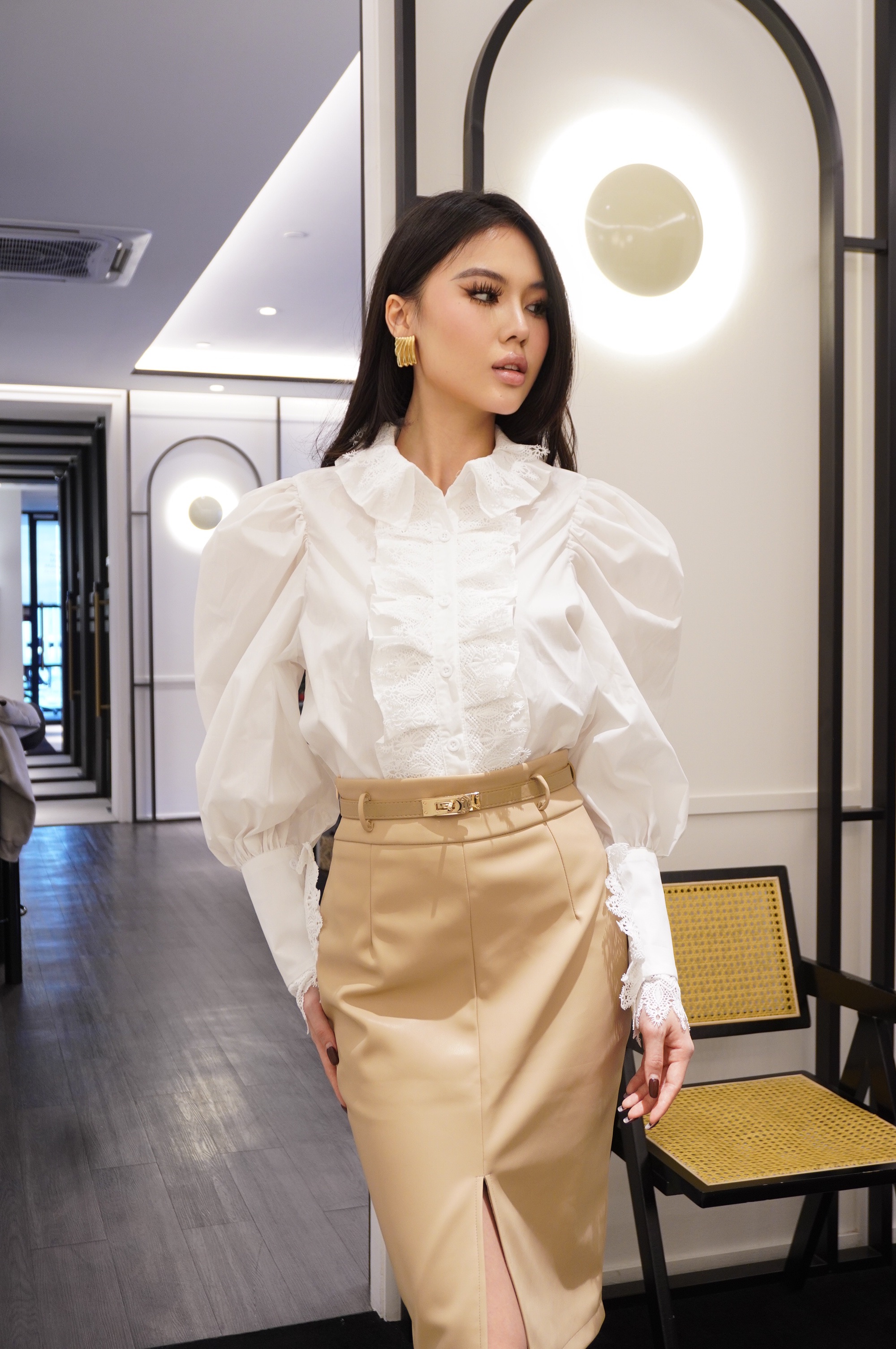 Noir Grace Ruffle Blouse MC2059