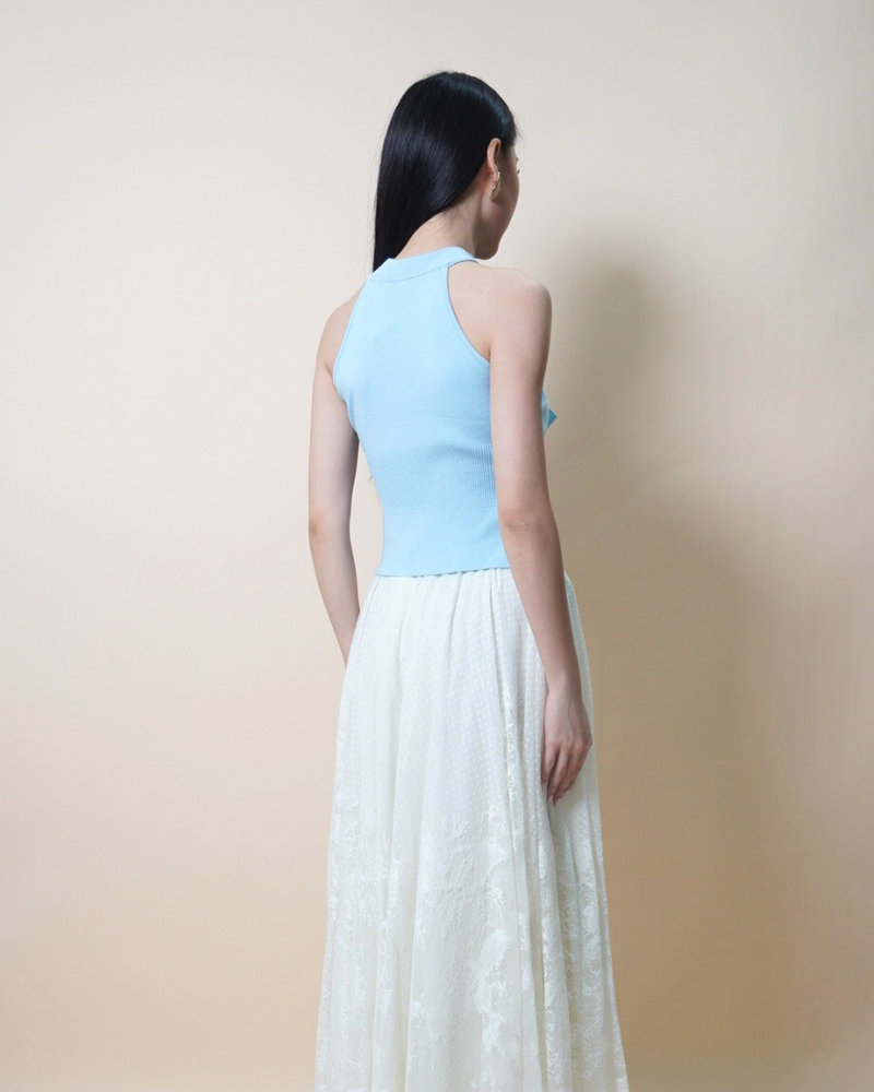 Bow-Front Halter Knit CC736