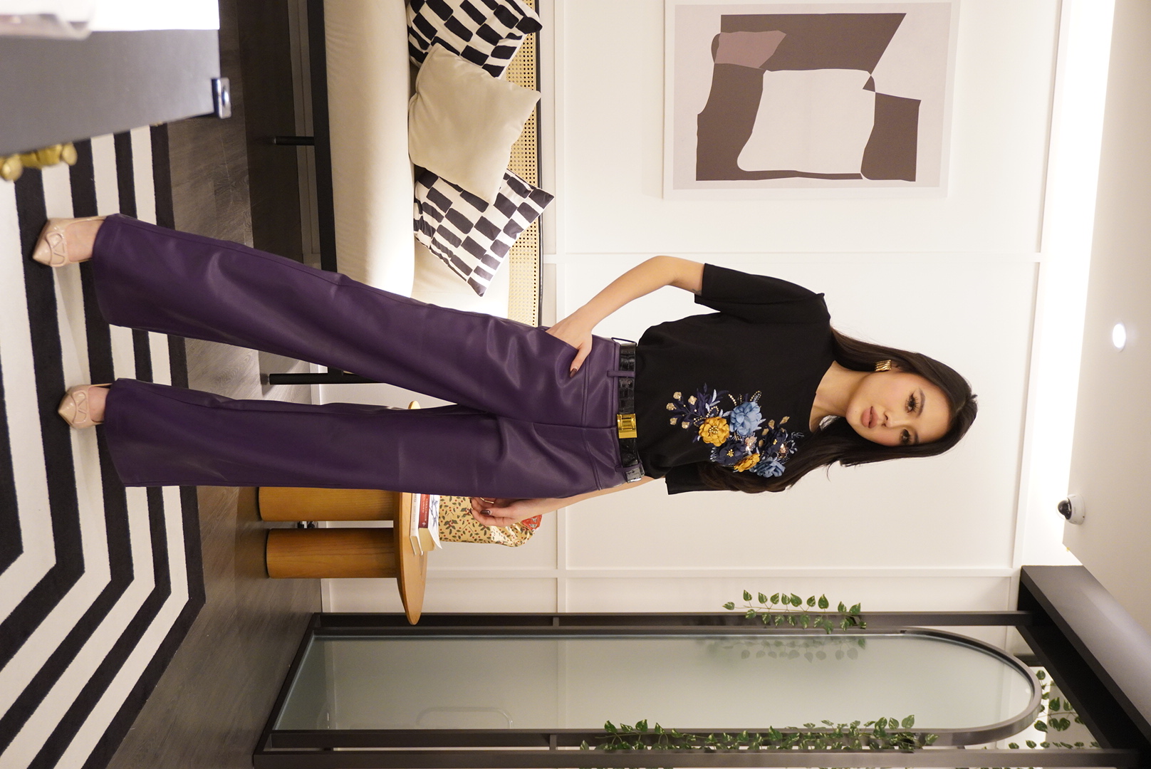 Luxe Leather Straight Pants CC2029