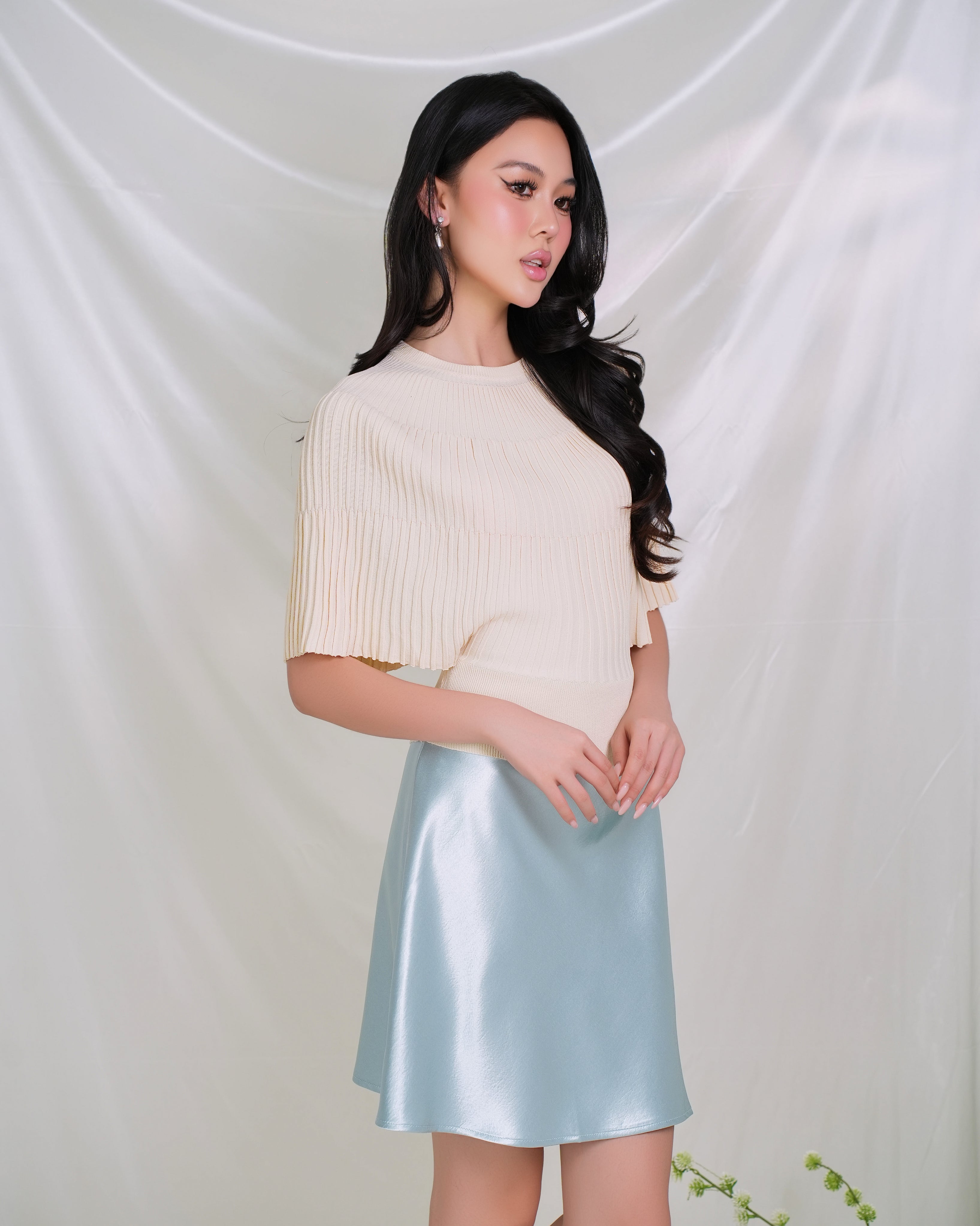 Lustre Satin Skirt – 2173
