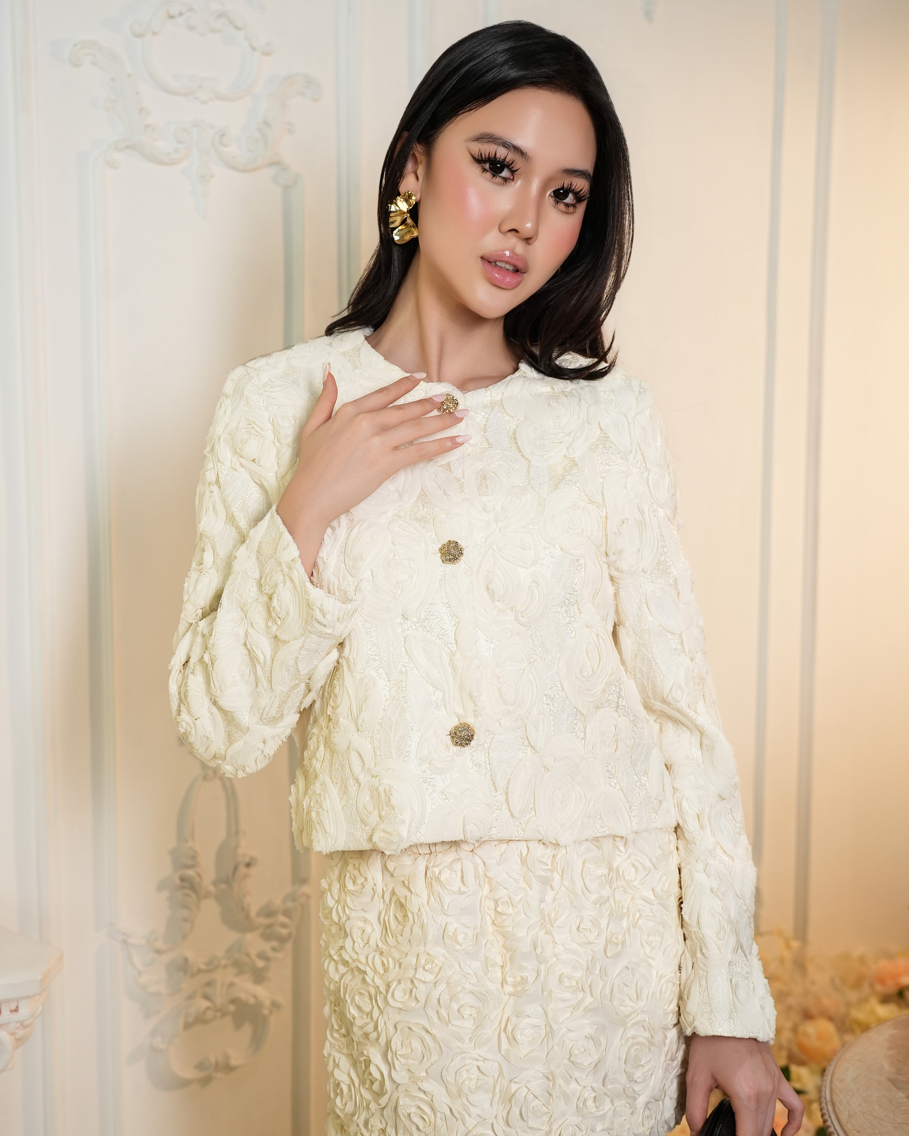 Roselle Ivory Bloom Jacket 266062