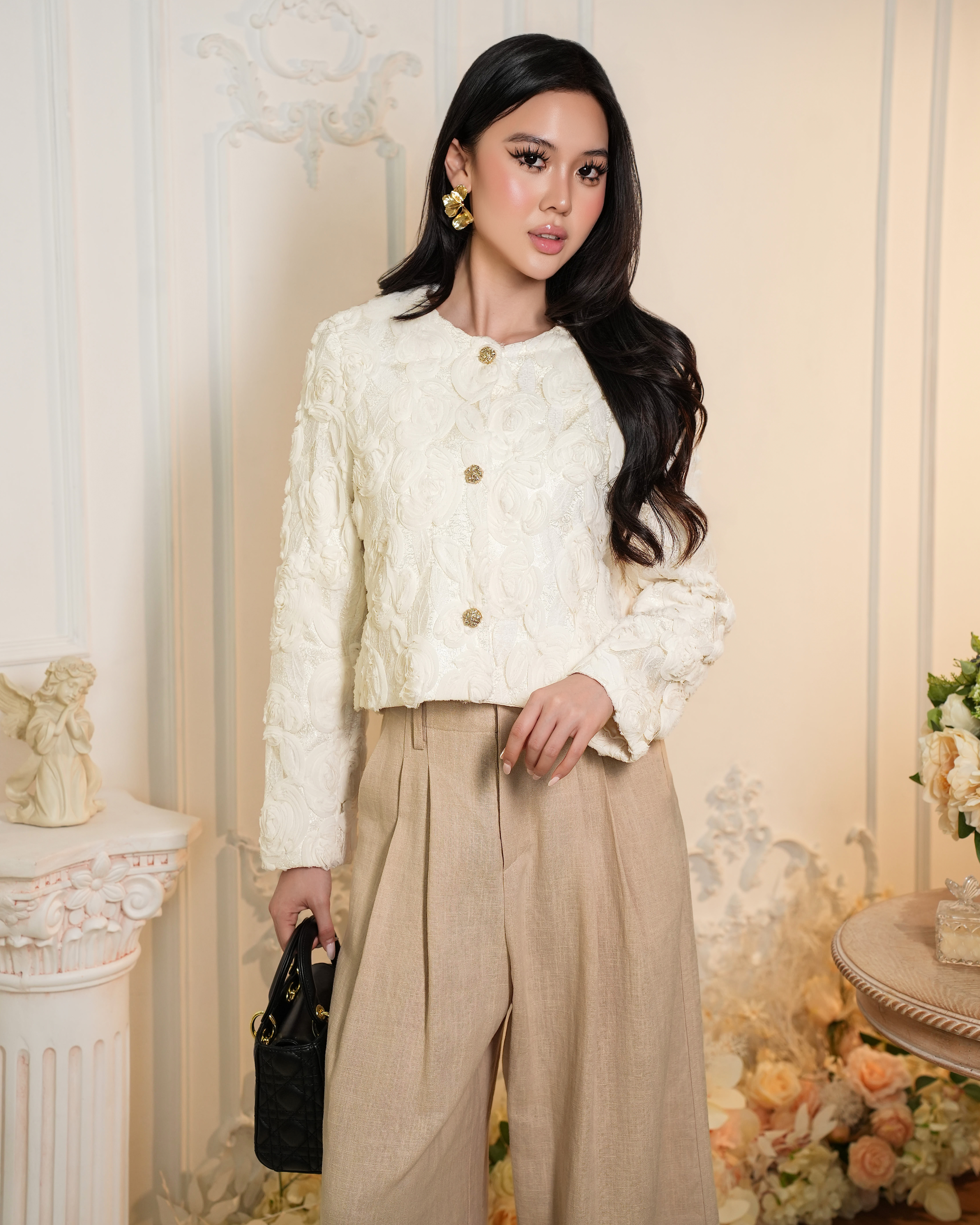 Roselle Ivory Bloom Jacket 266062