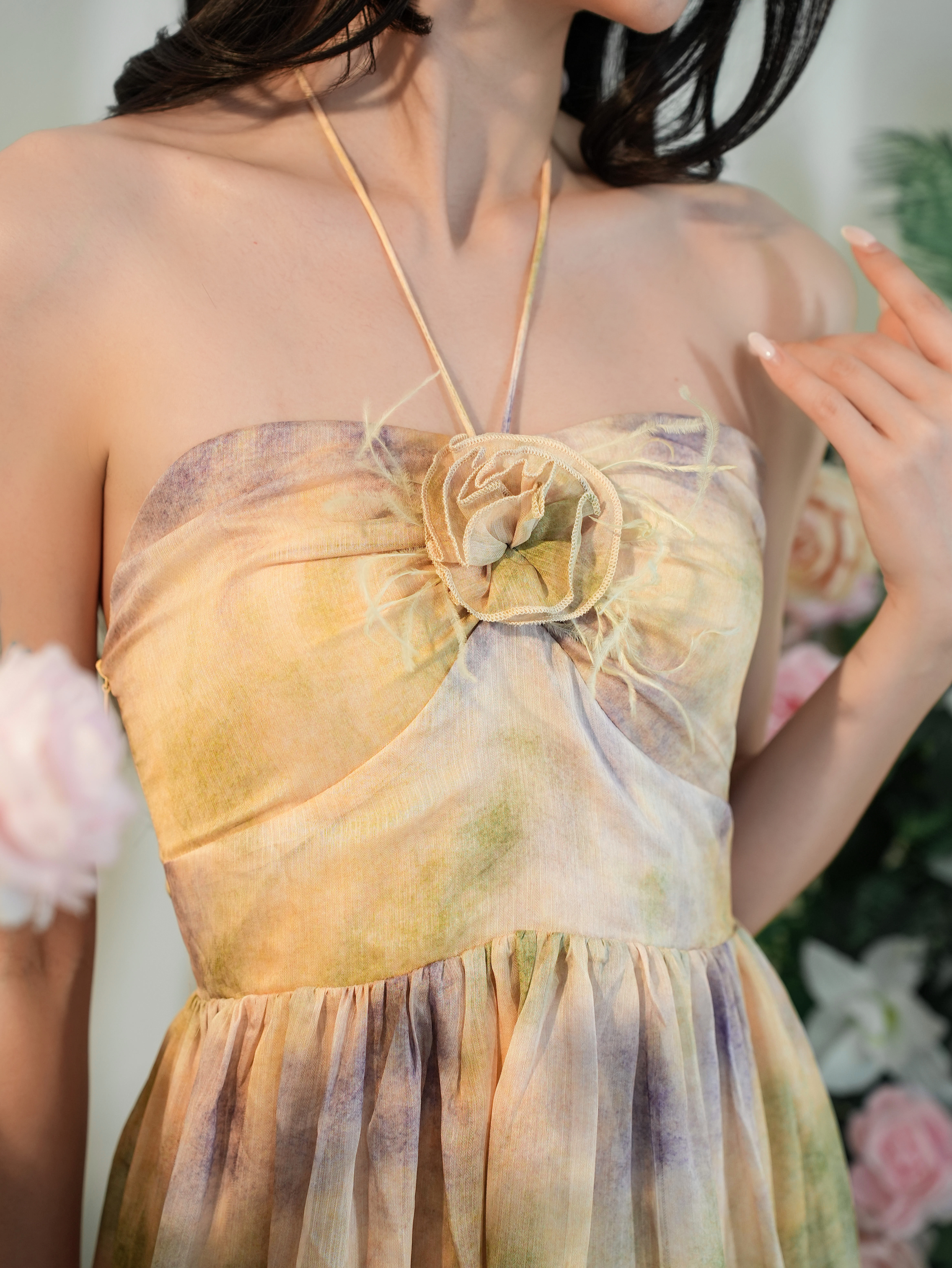 Soft Floral Flow Maxi Dress 2859