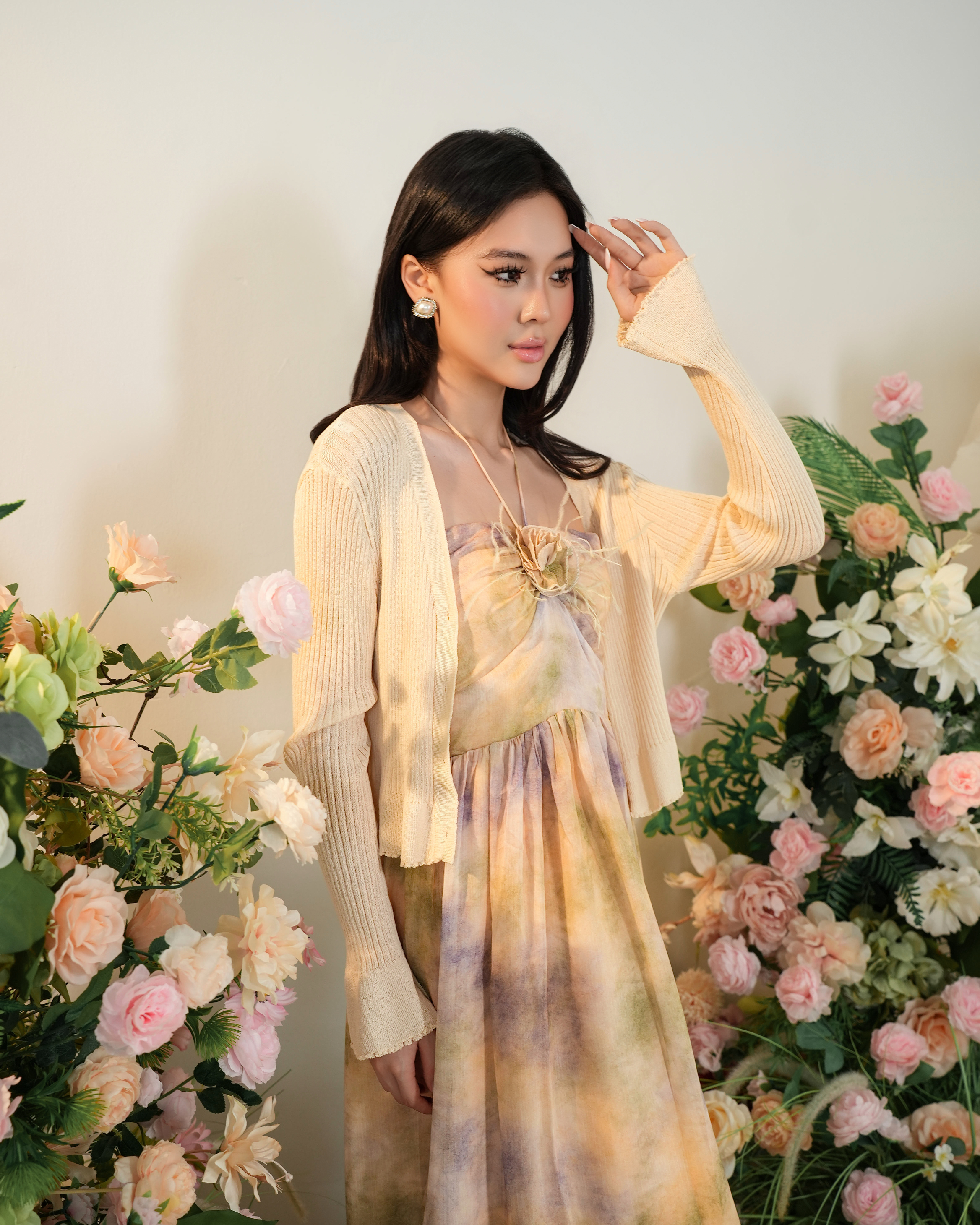 Soft Floral Flow Maxi Dress 2859