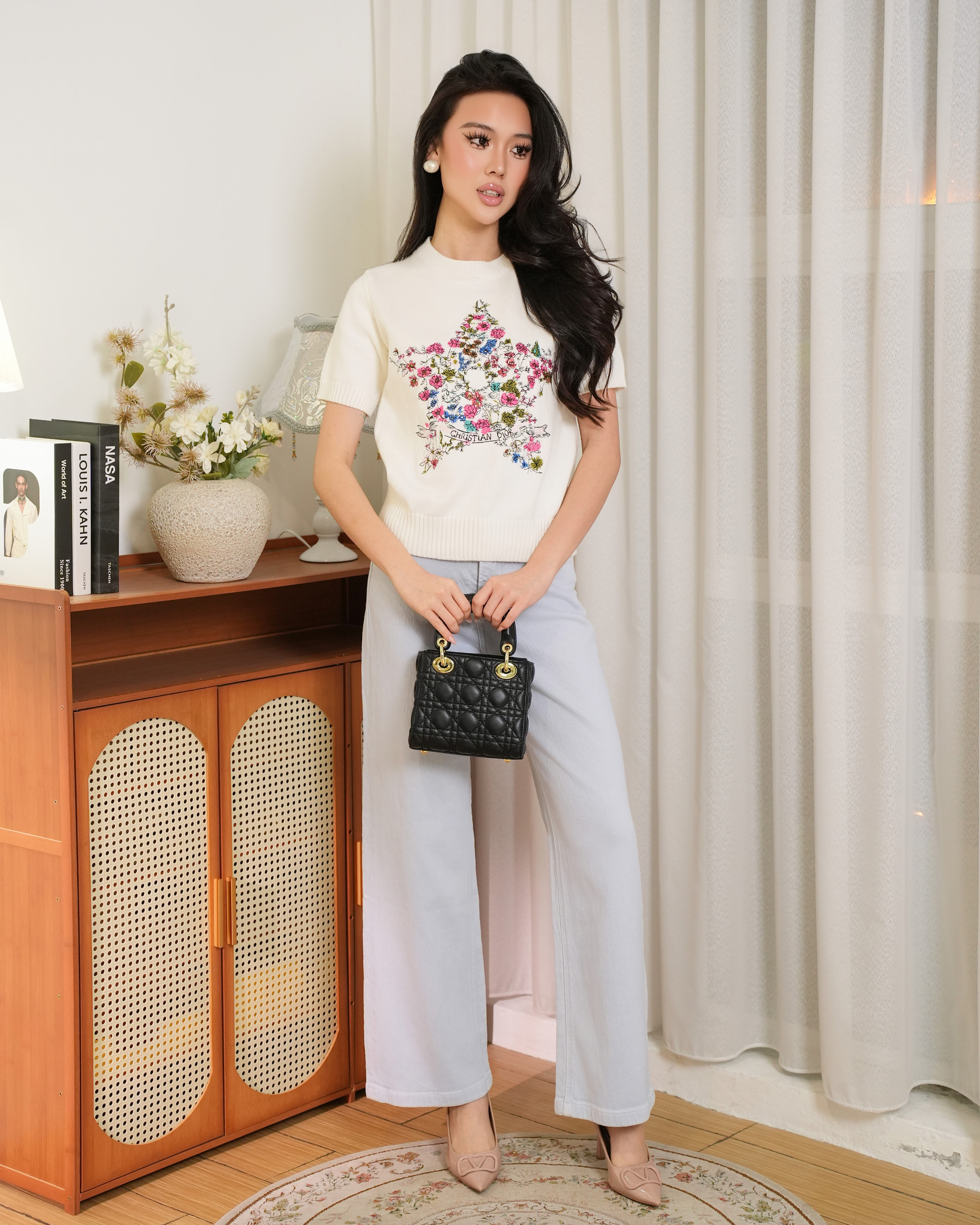 Fleuré Jardin floral Knit Top 2720