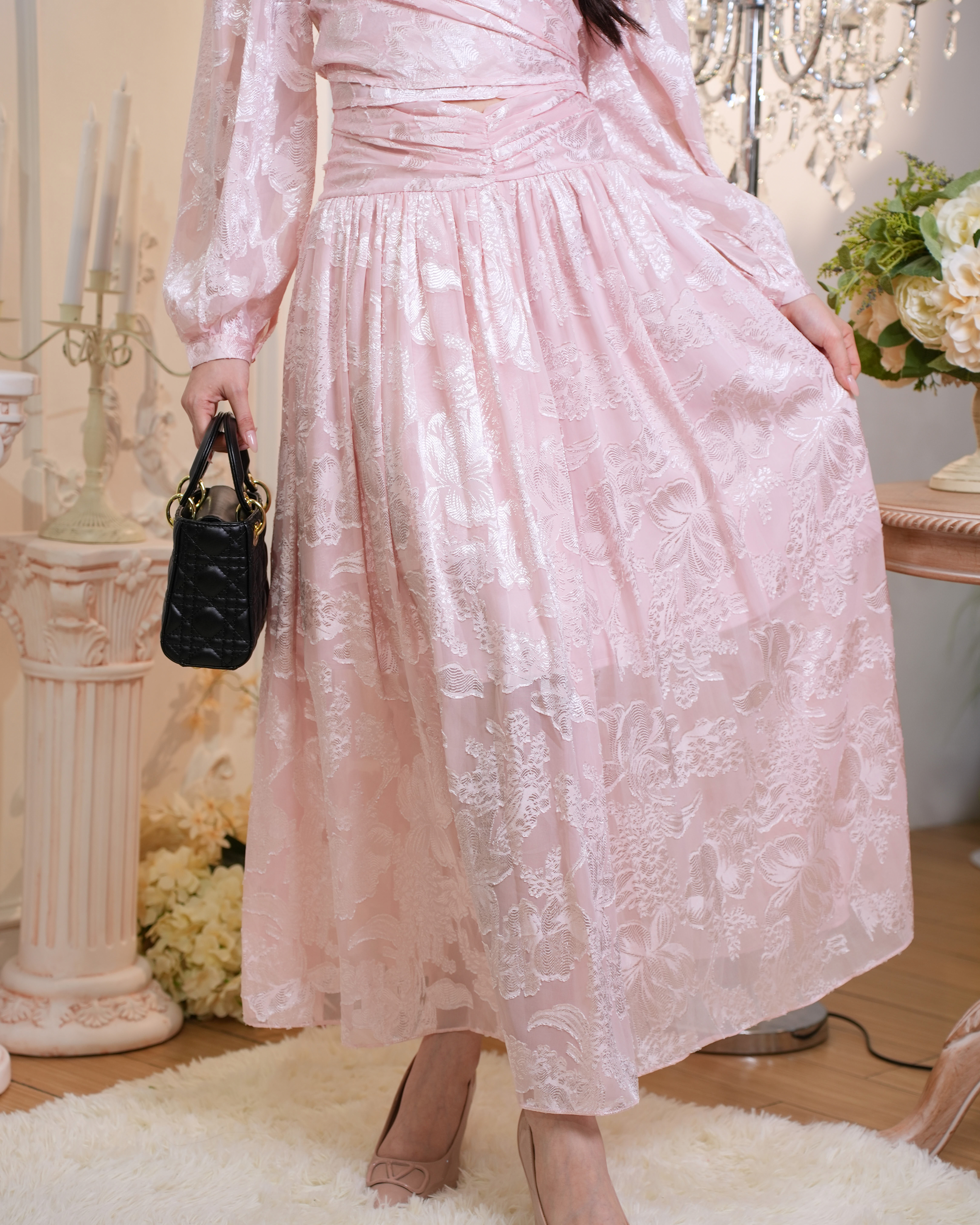 Lunaria Jacquard Maxi Skirt B20502