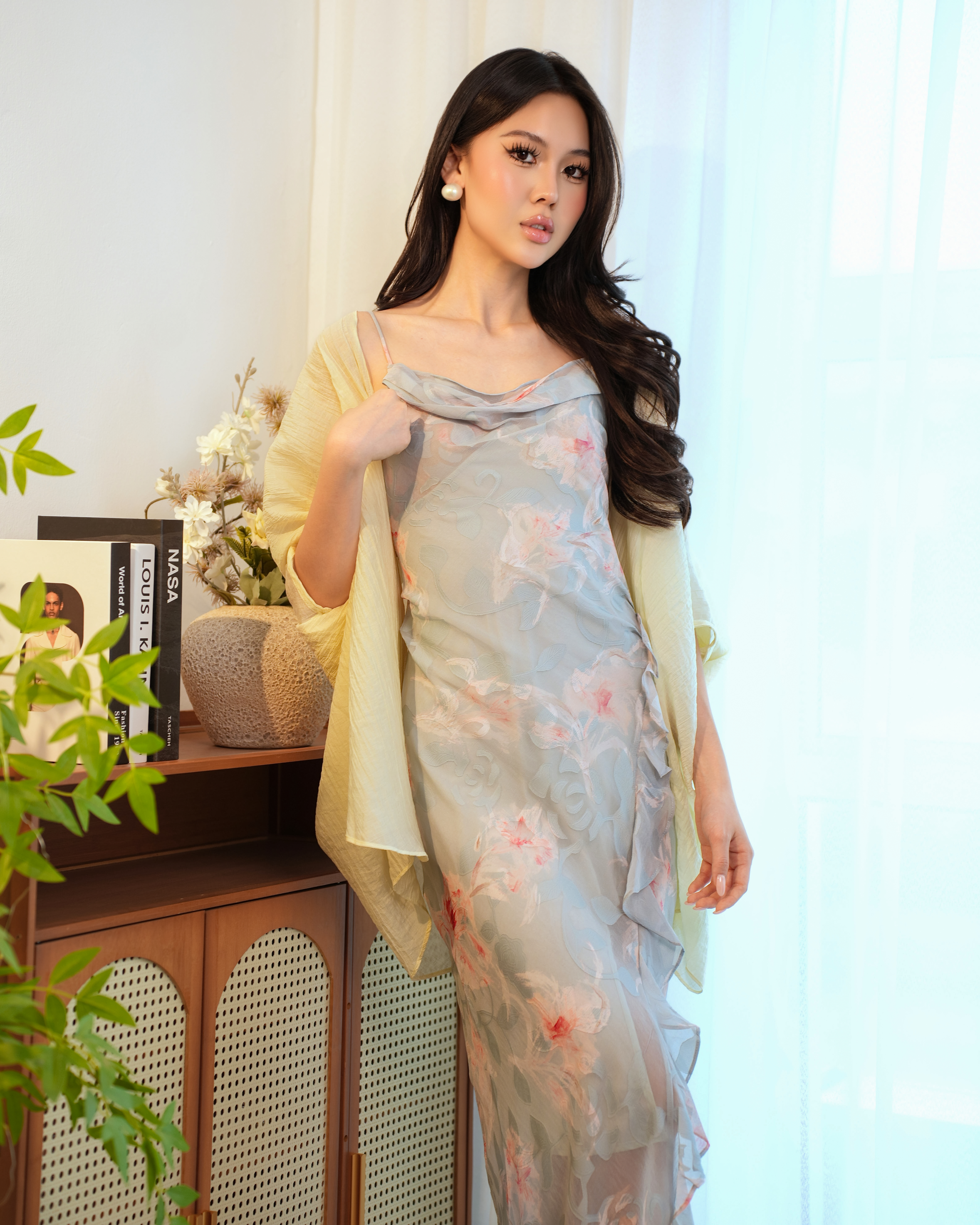 Lunéva Petaline Drape Dress 2623- Pink