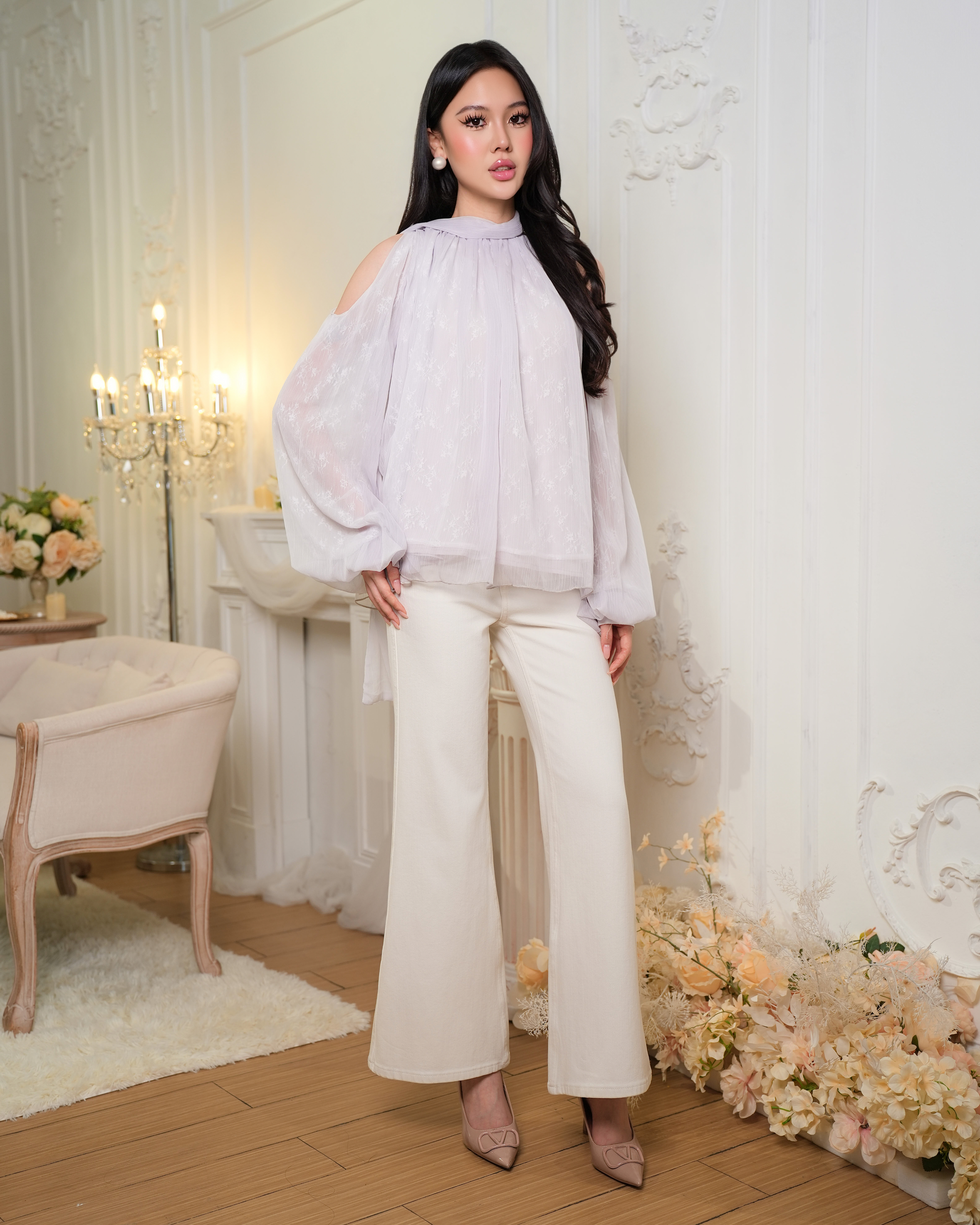 Aurelle Soft Veil Top 1103
