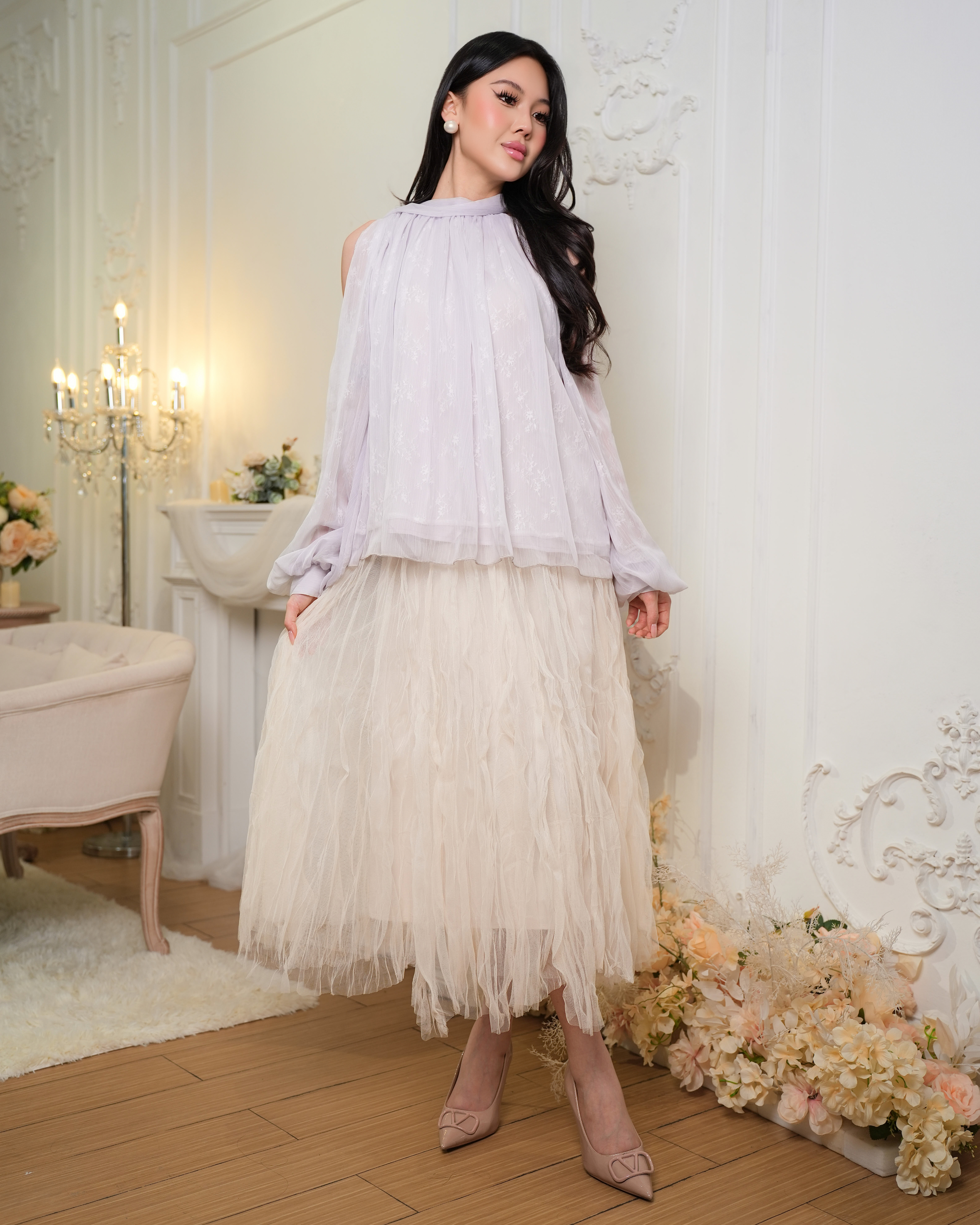 Aurelle Soft Veil Top 1103