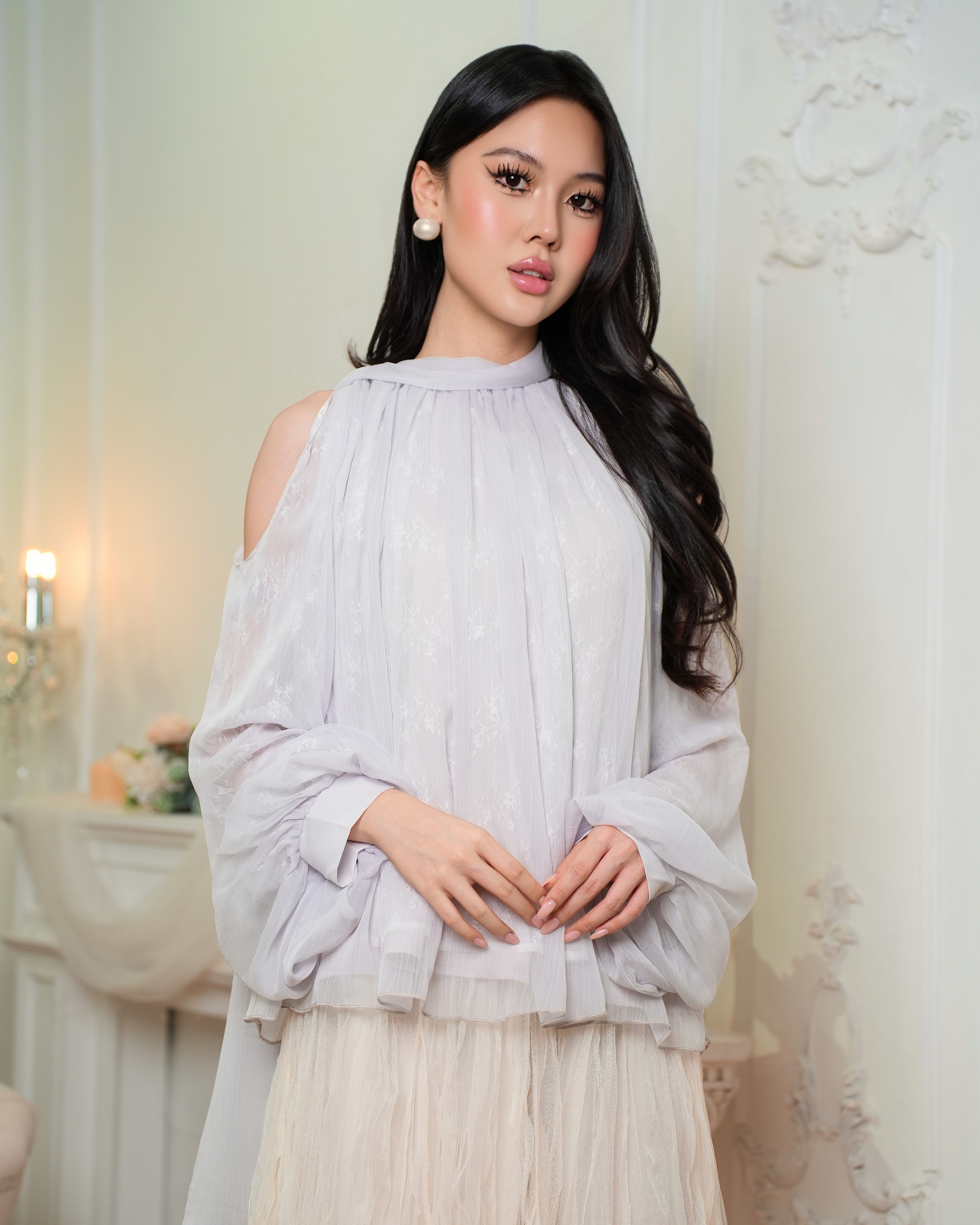 Aurelle Soft Veil Top 1103